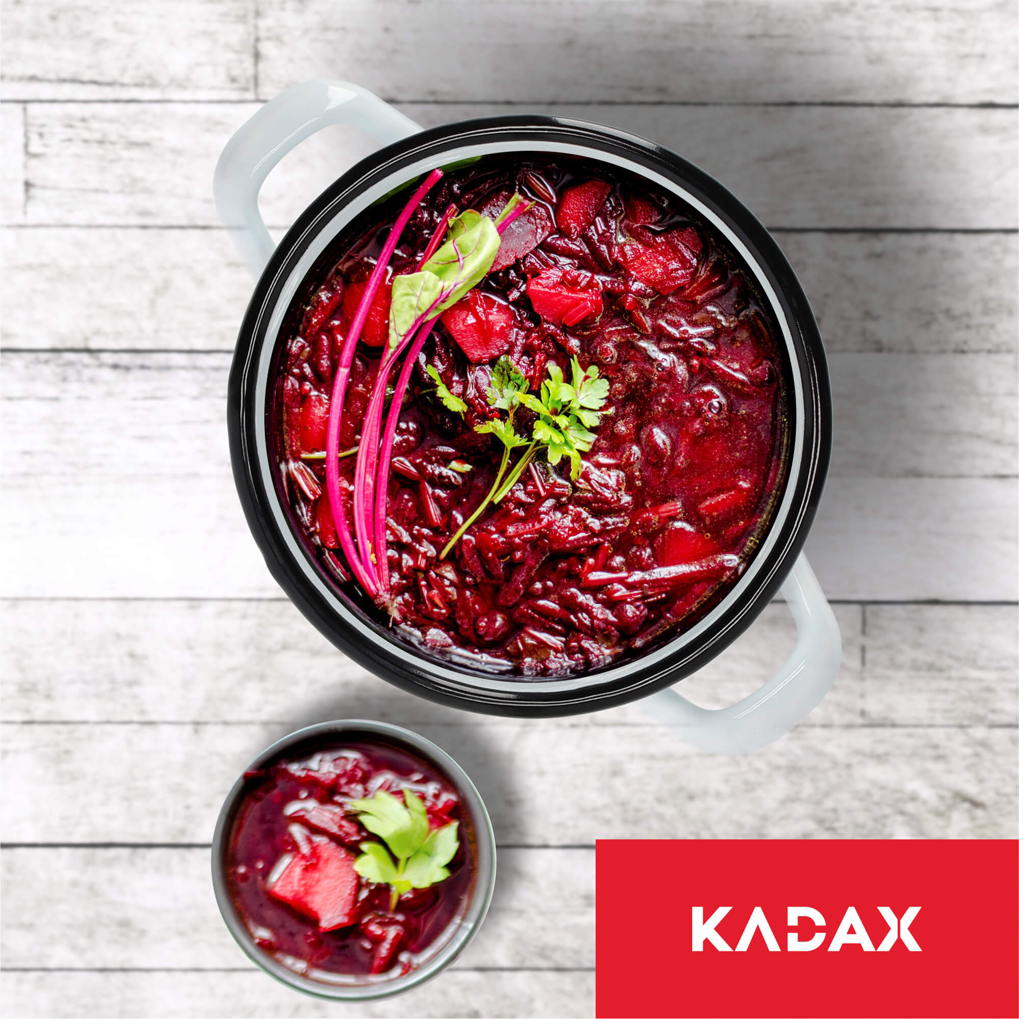 Garnek wysoki emaliowany 1.5L, papryka