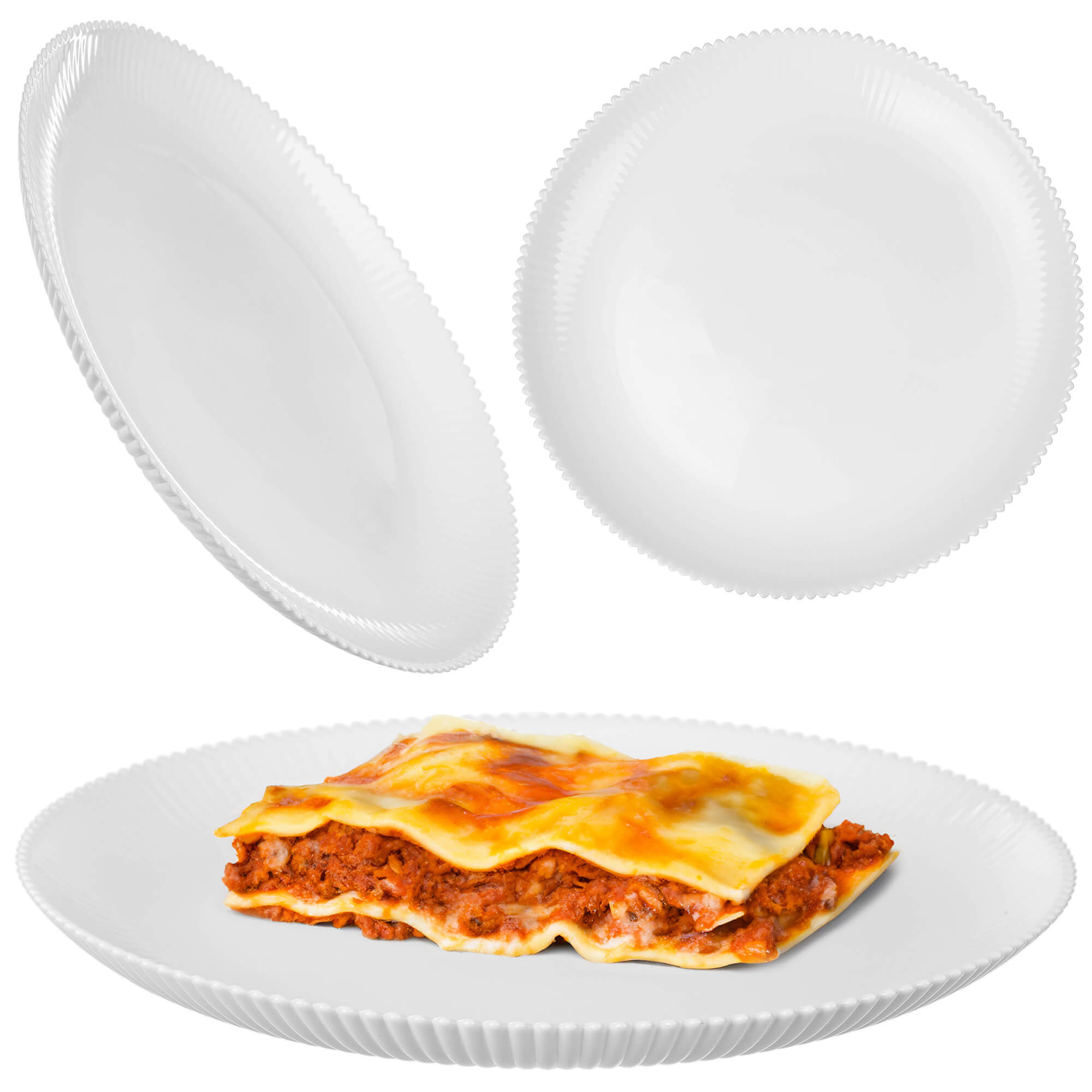 Talerz płytki Regno 26.5 cm biały 3 szt.