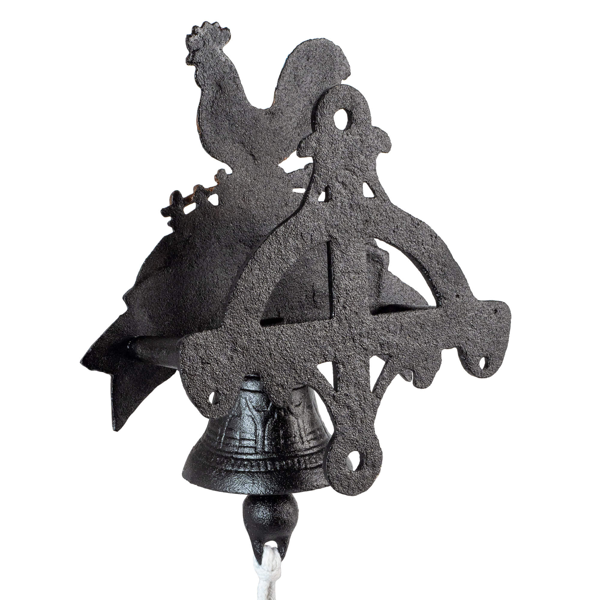 Żeliwny dzwonek dekoracyjny Greux „Welcome" z kogutem