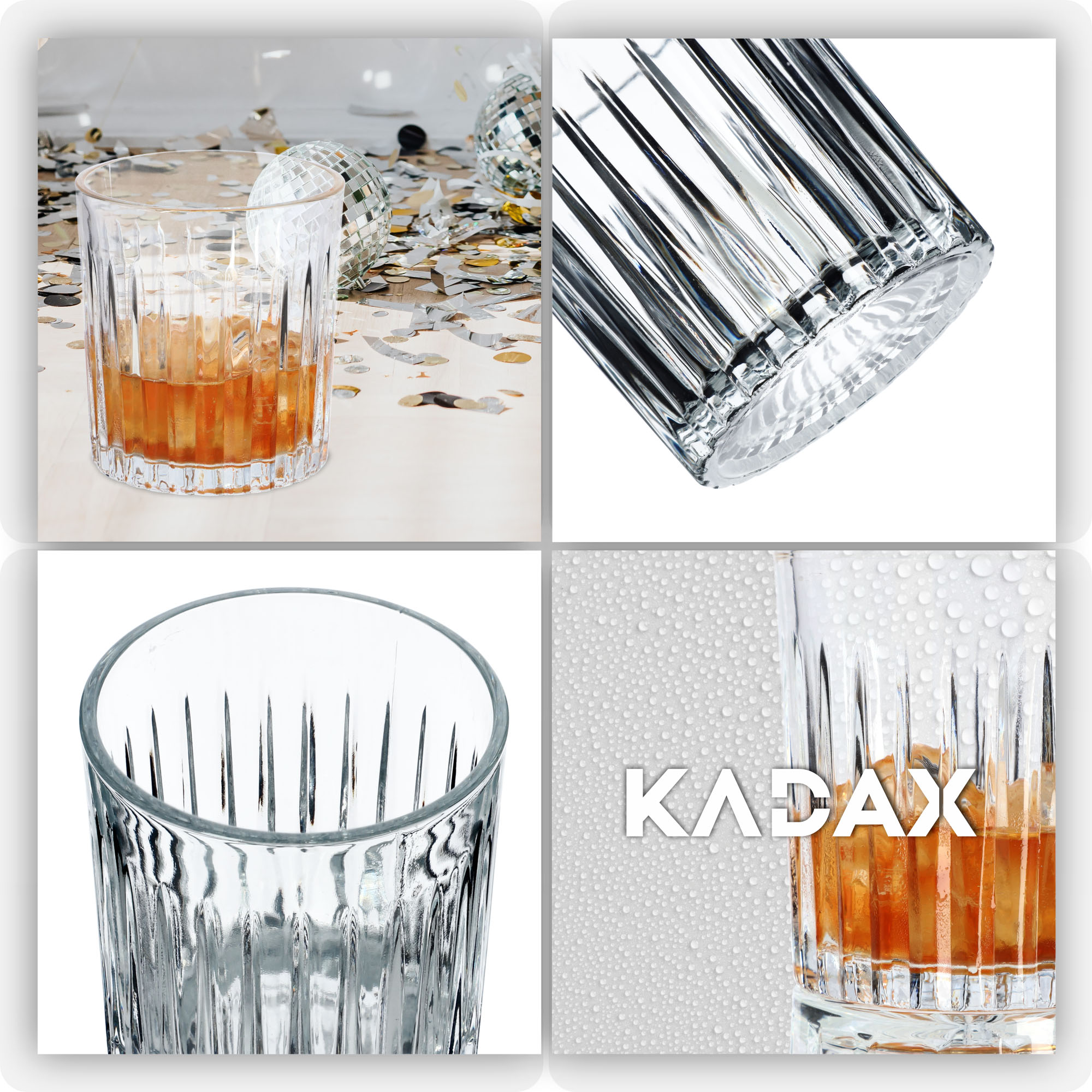 Zestaw szklanek Bargano 300 ml 6 szt + Dzbanek 1,1L