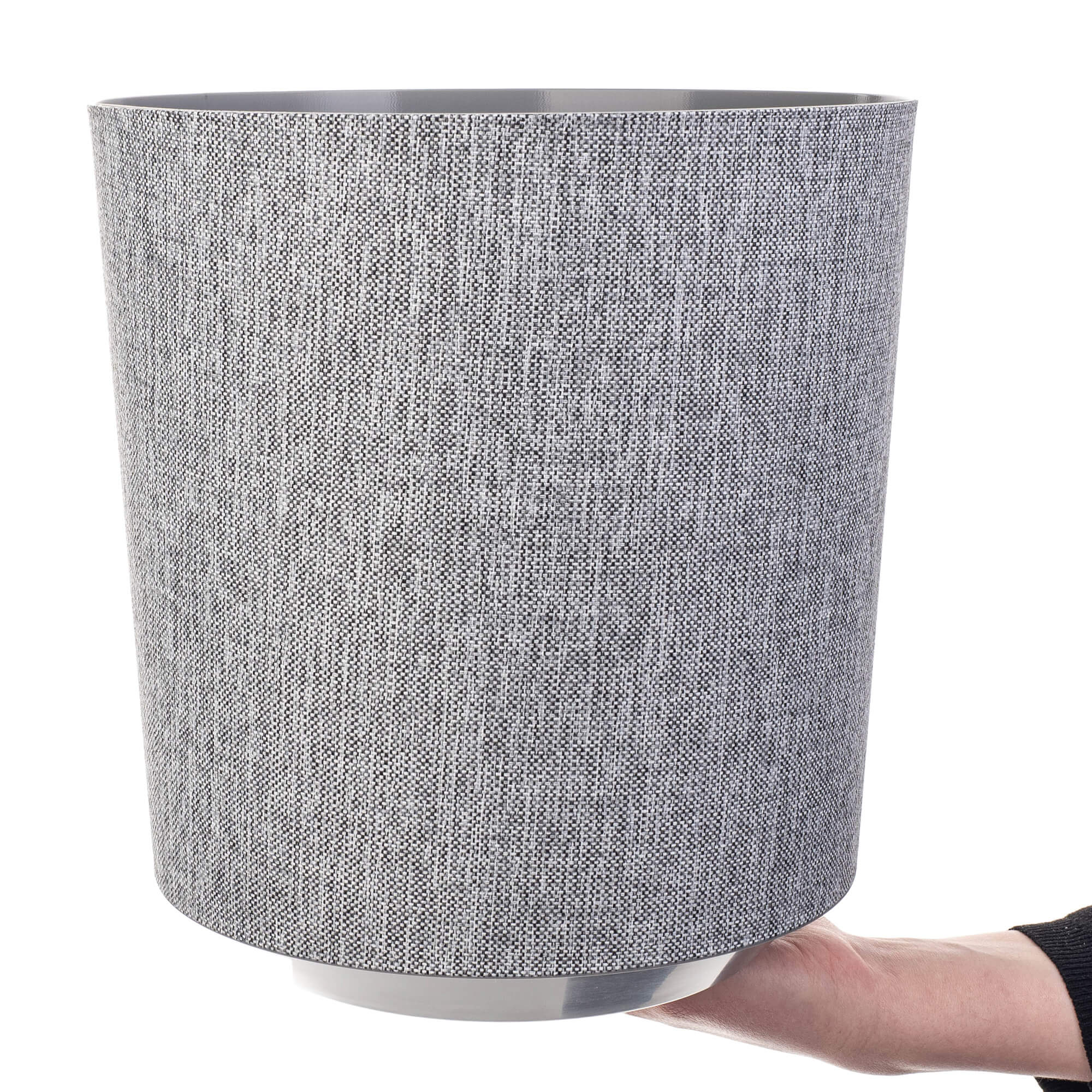 Doniczka osłonka Pebris 25cm szara