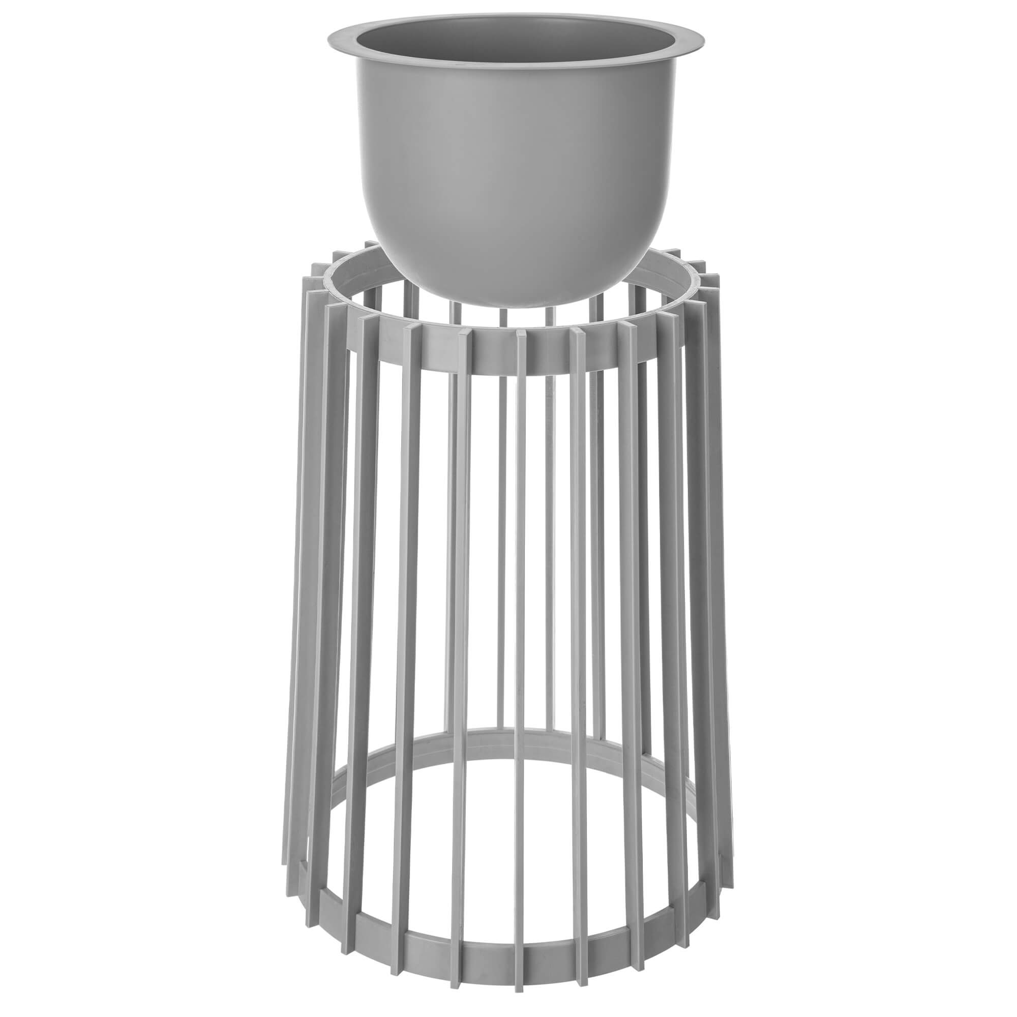 Kwietnik dwustronny Aytre 54 cm platynowy + wkład