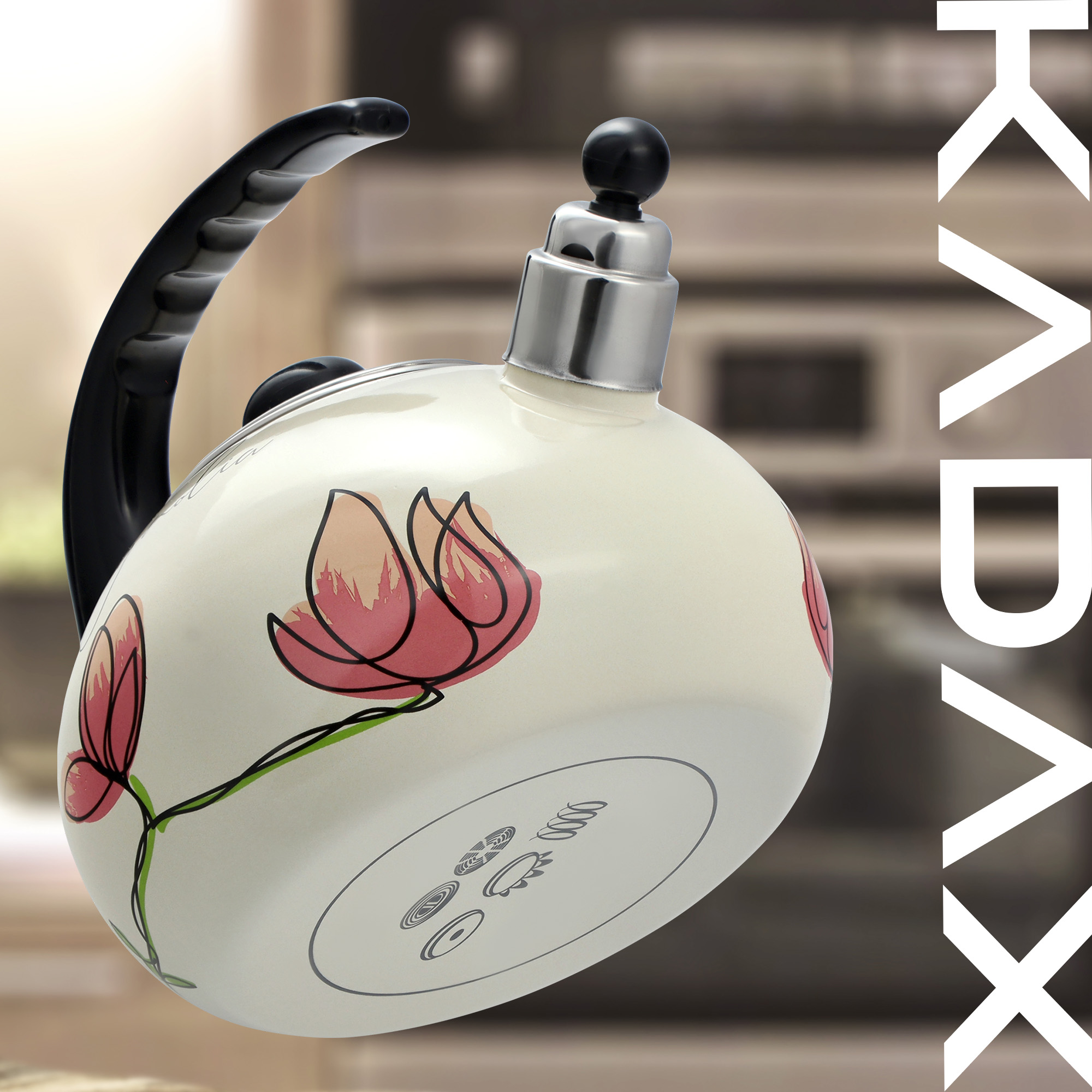 Czajnik emaliowany Marbella 2.2L „Kwiaty Magnolii”