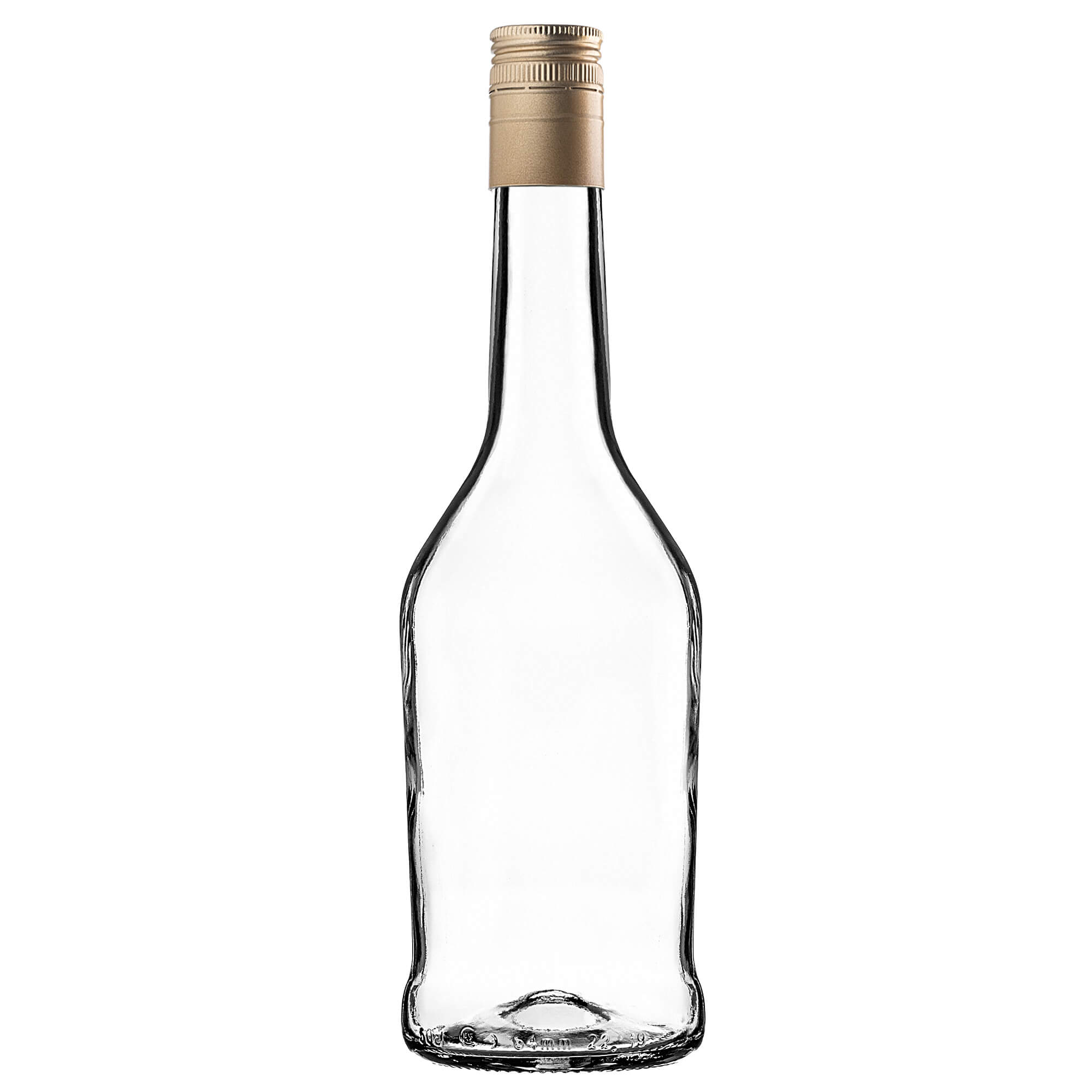 Szklana butelka na nalewkę Loiret 500ml z długą złotą zakrętką 50 szt.
