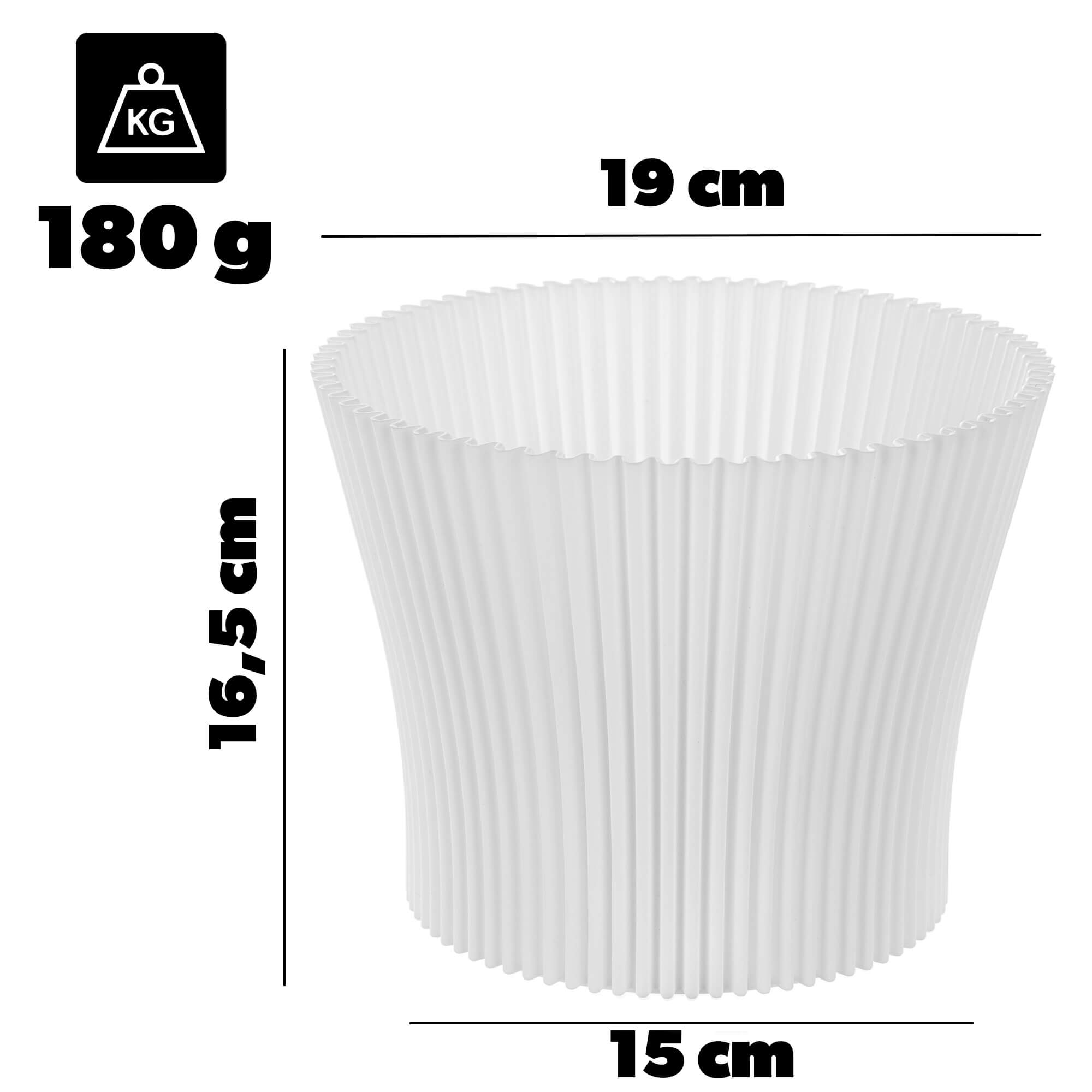 Doniczka na kwiaty Estrela 19cm biały