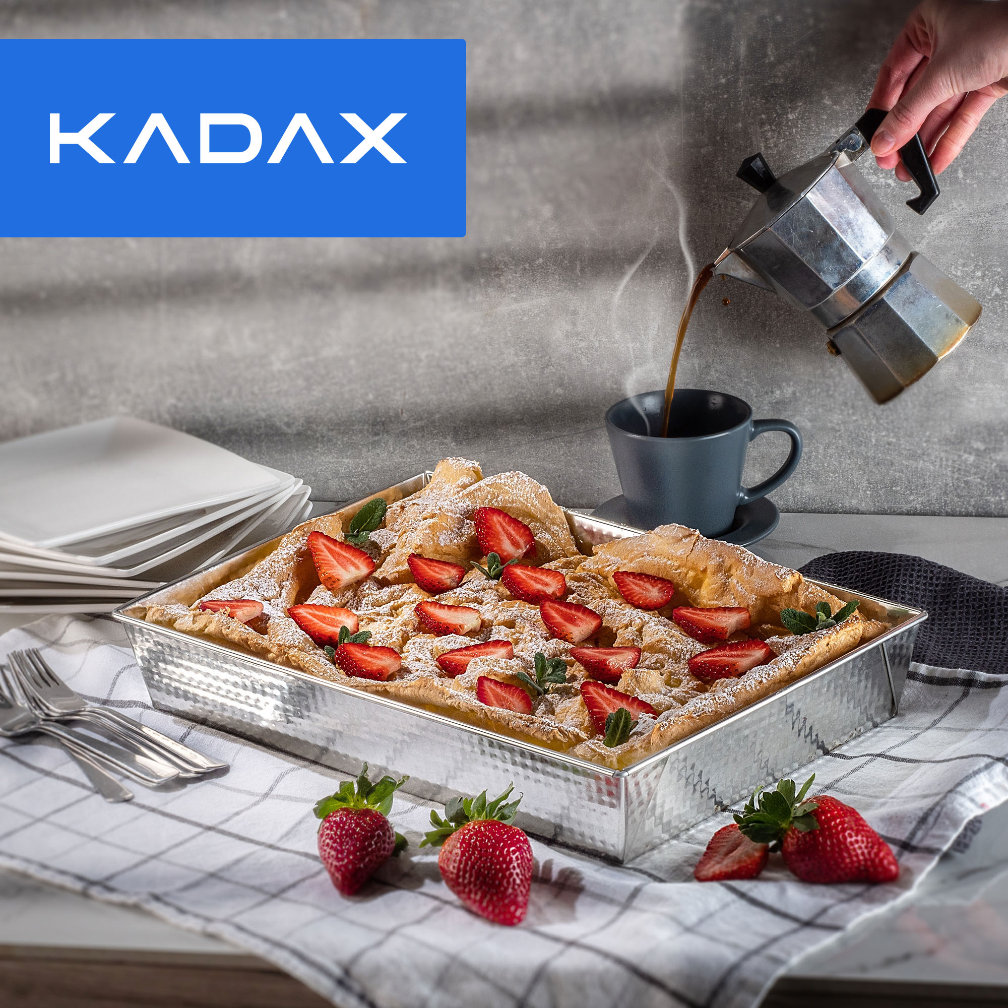 Zestaw blach do pieczenia 30 + 36 + 40 cm, srebrne