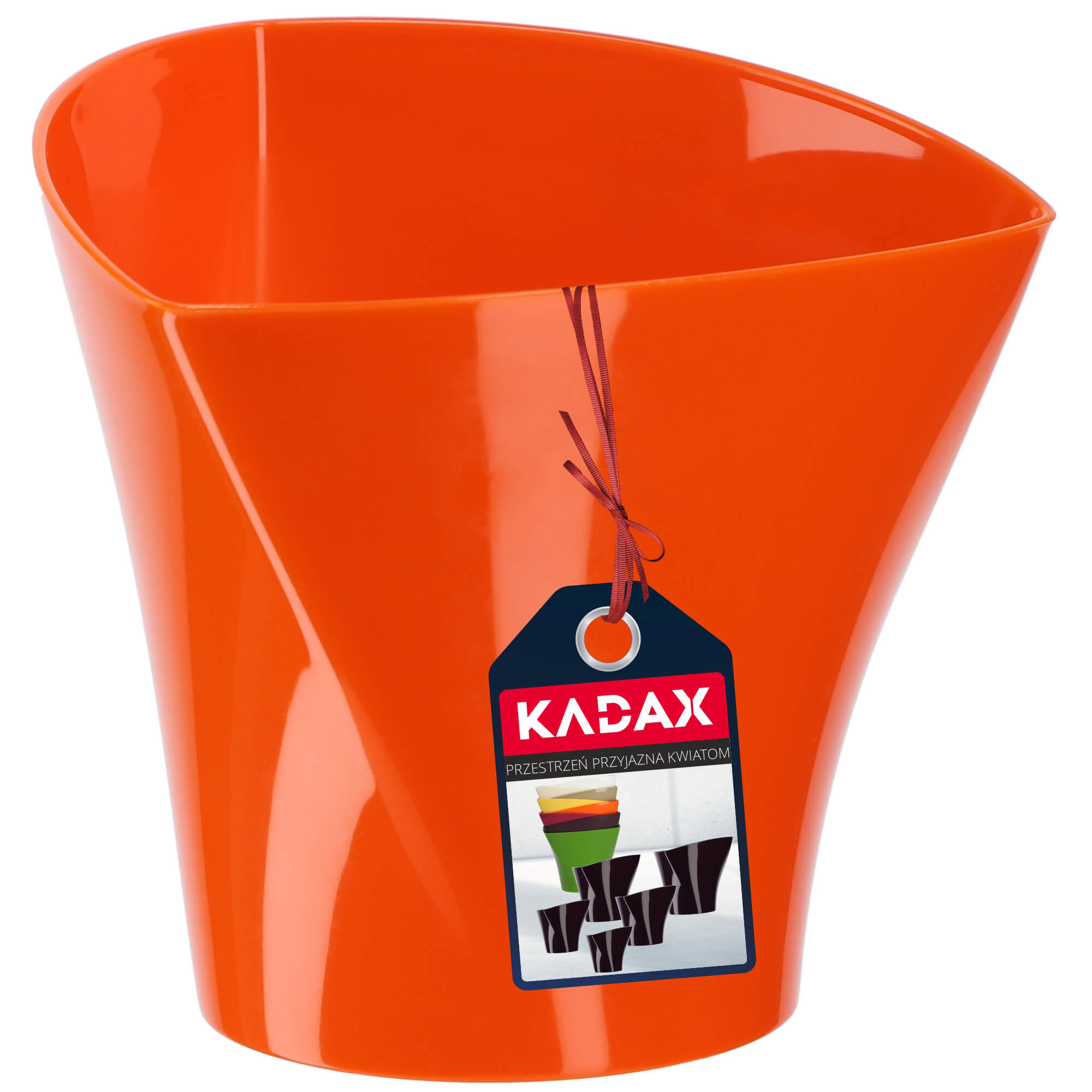 Doniczka na kwiaty Sisco 13 cm, pomarańczowa