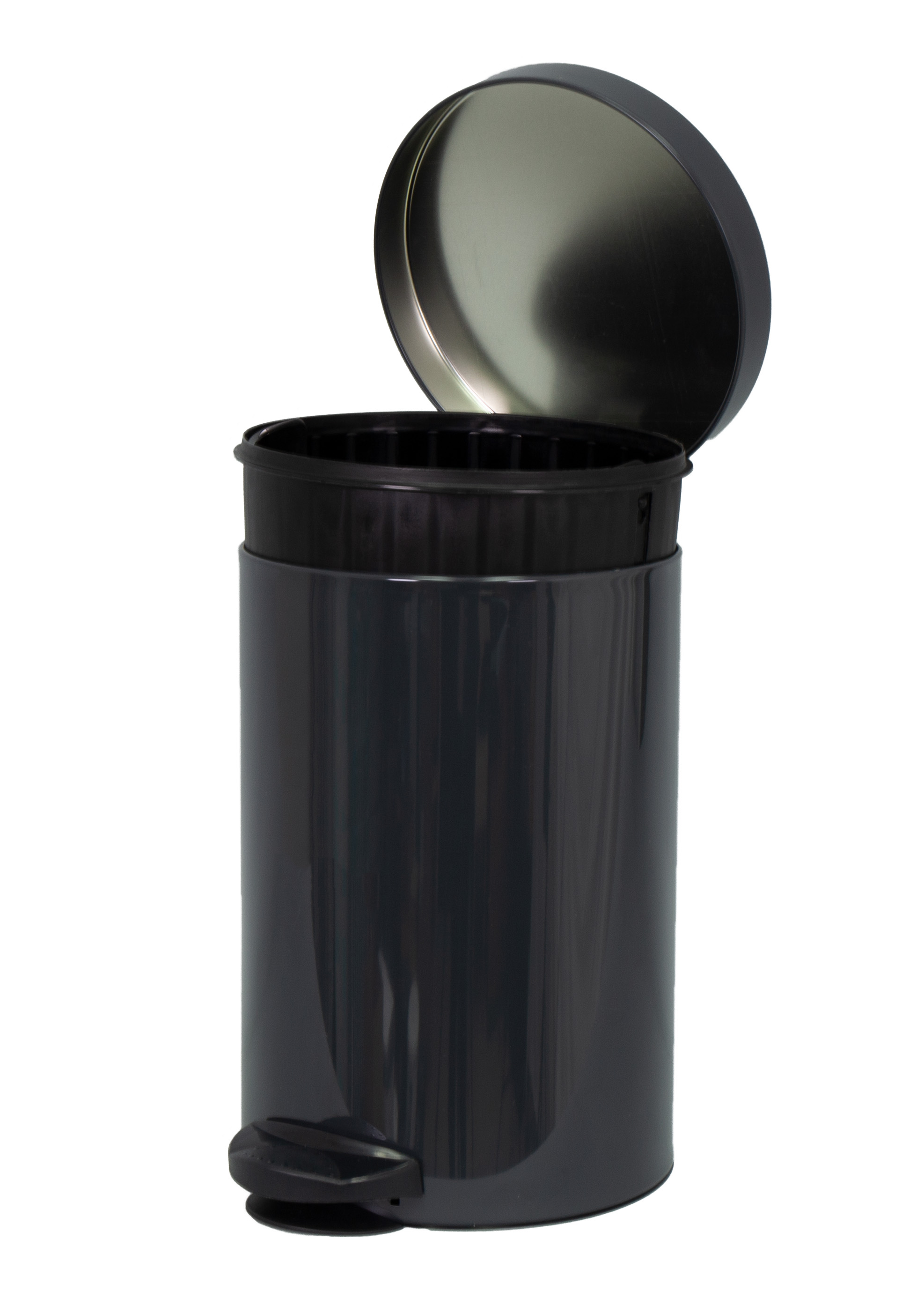 Stalowy kosz na śmieci Melfi 14L, czarny
