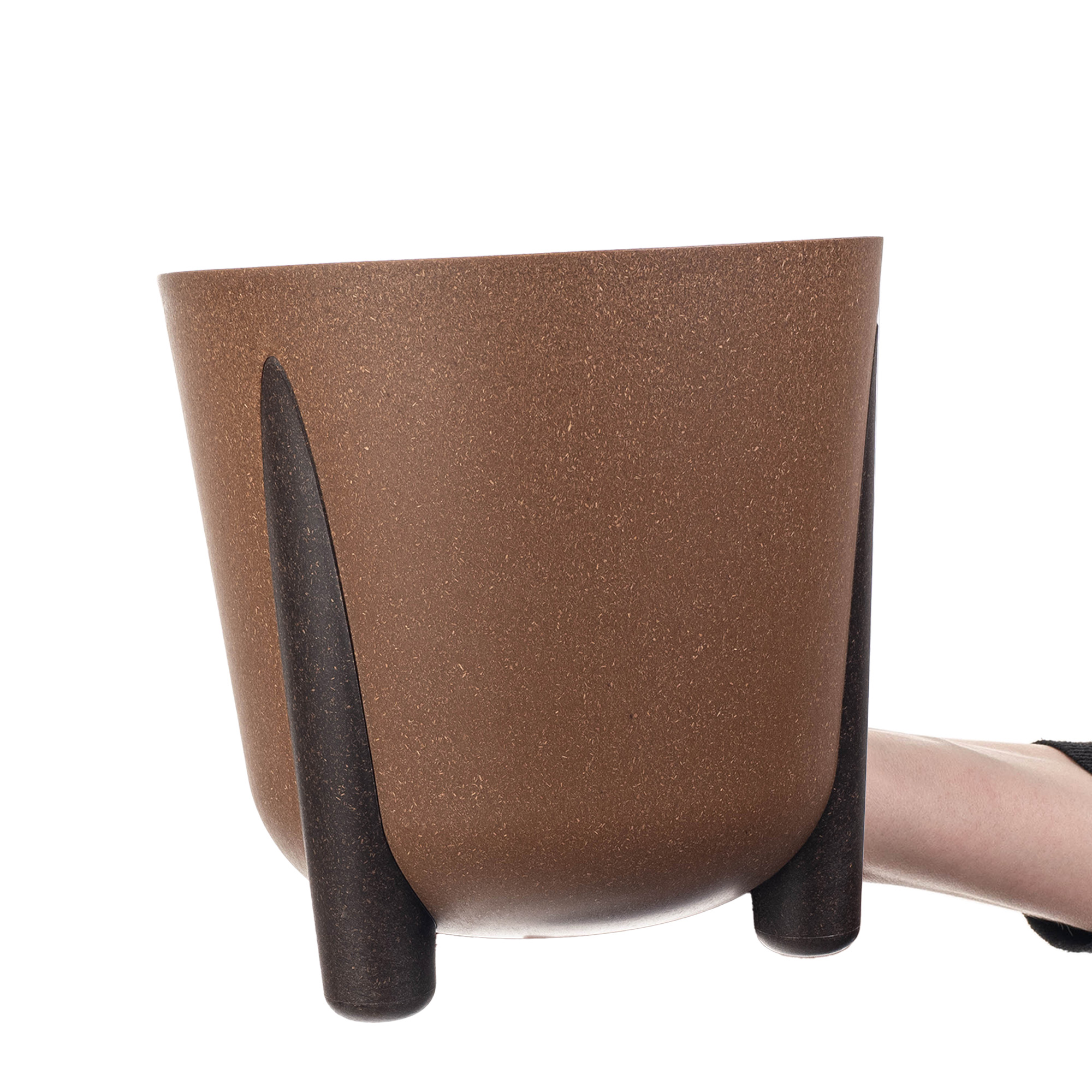 Doniczka osłonka Nauze 18cm brązowa