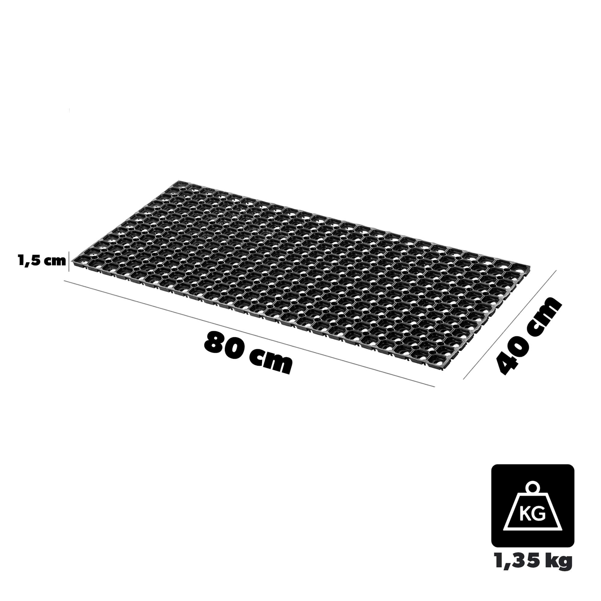 Wycieraczka gumowa pod drzwi Broves 40x80x1,5 cm