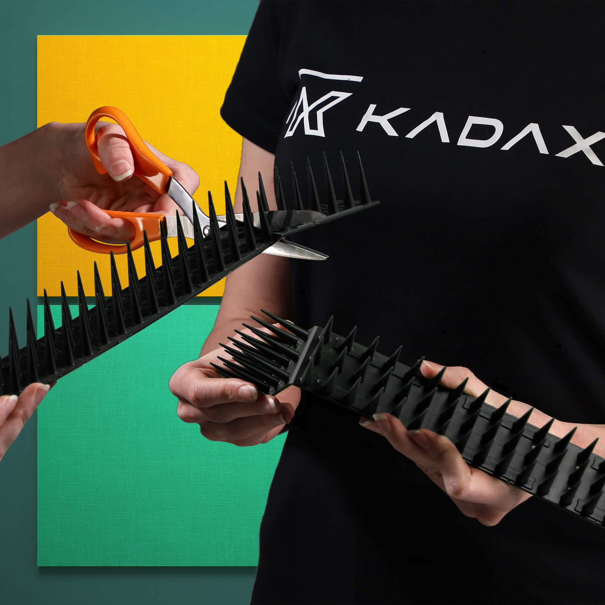 Plastikowe kolce ochronne na ptaki Arcas, czarne, 24 szt.