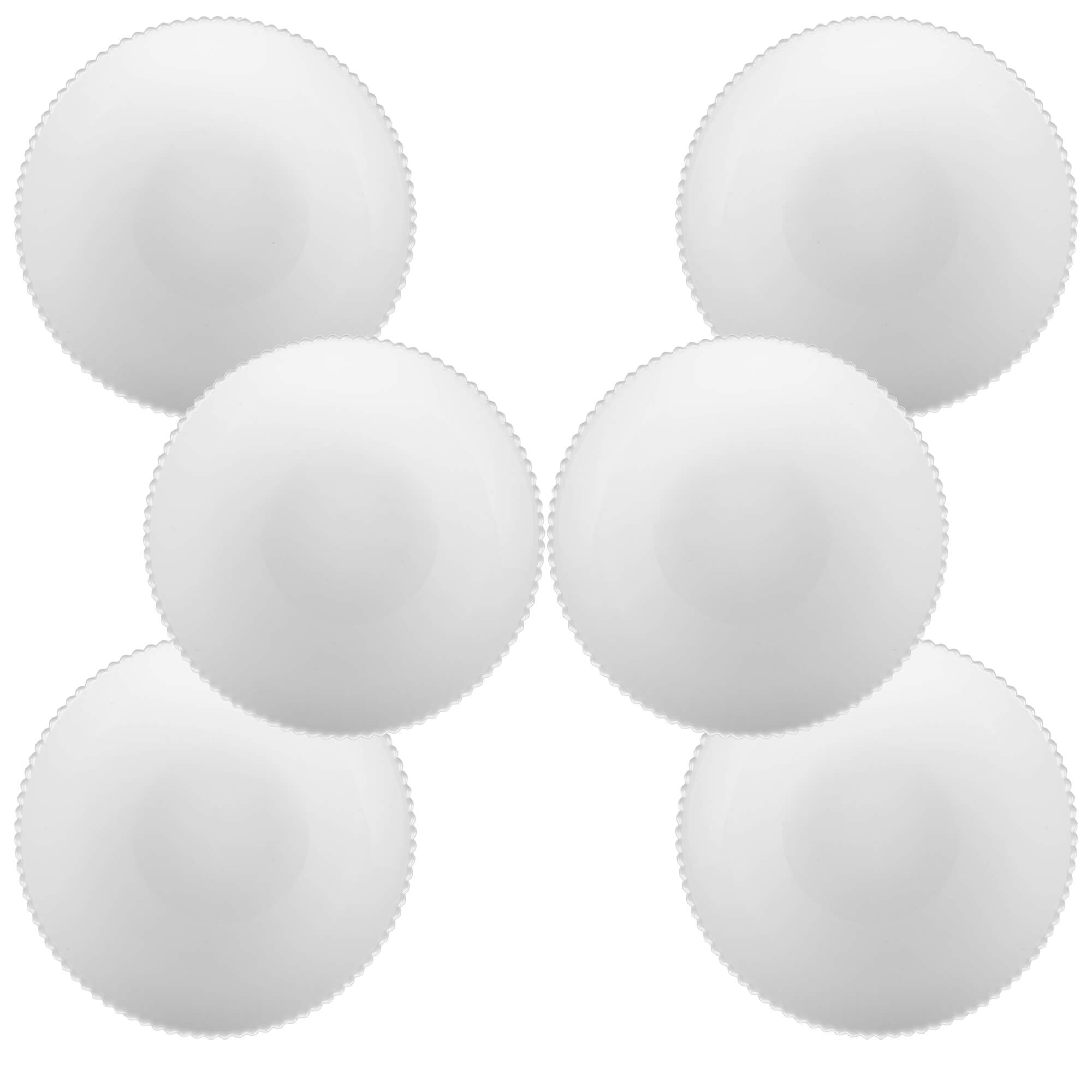 Salaterka szklana Regno 15.2 cm biała 6 szt.