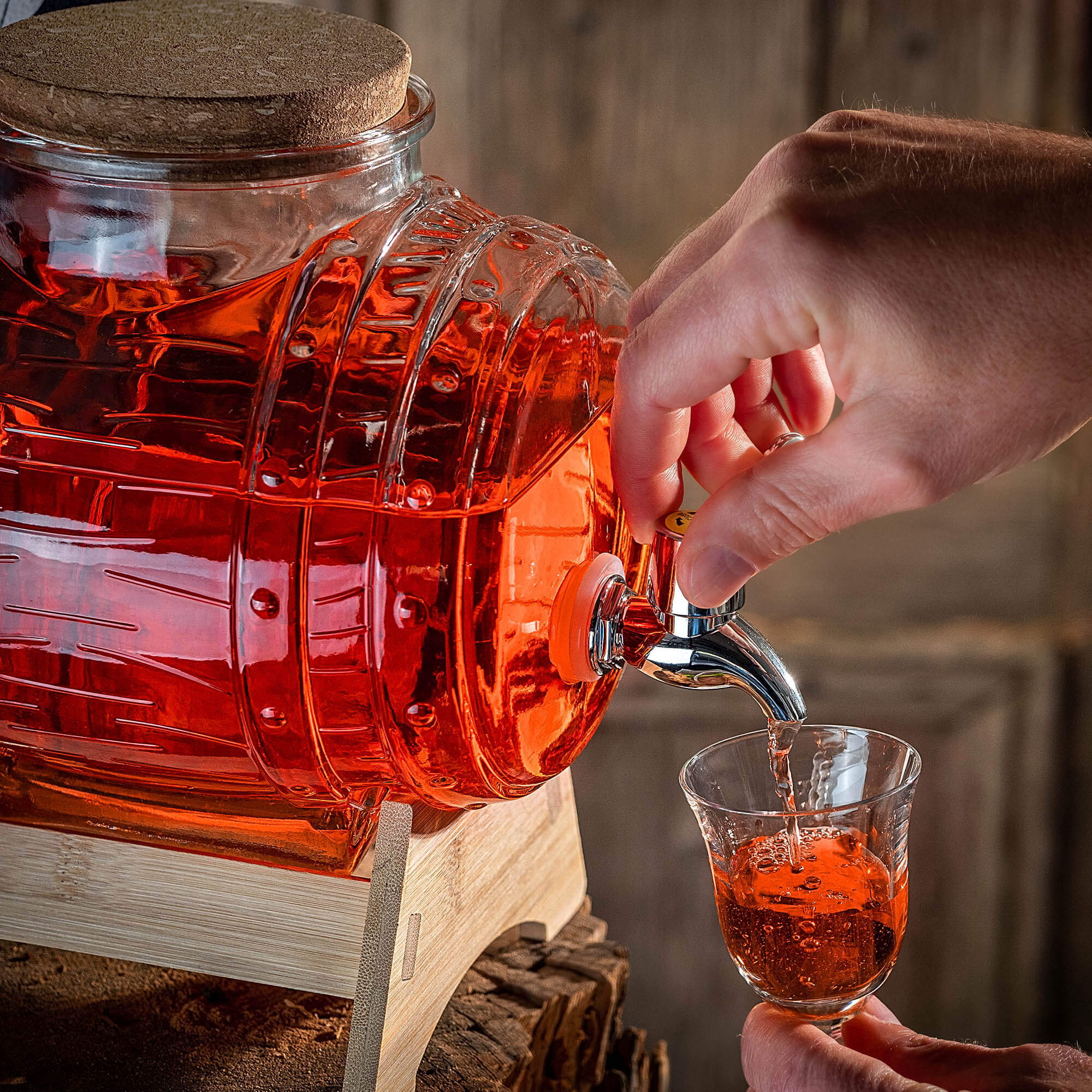 Beczułka do piwa i zimnych napojów 3L z korkiem