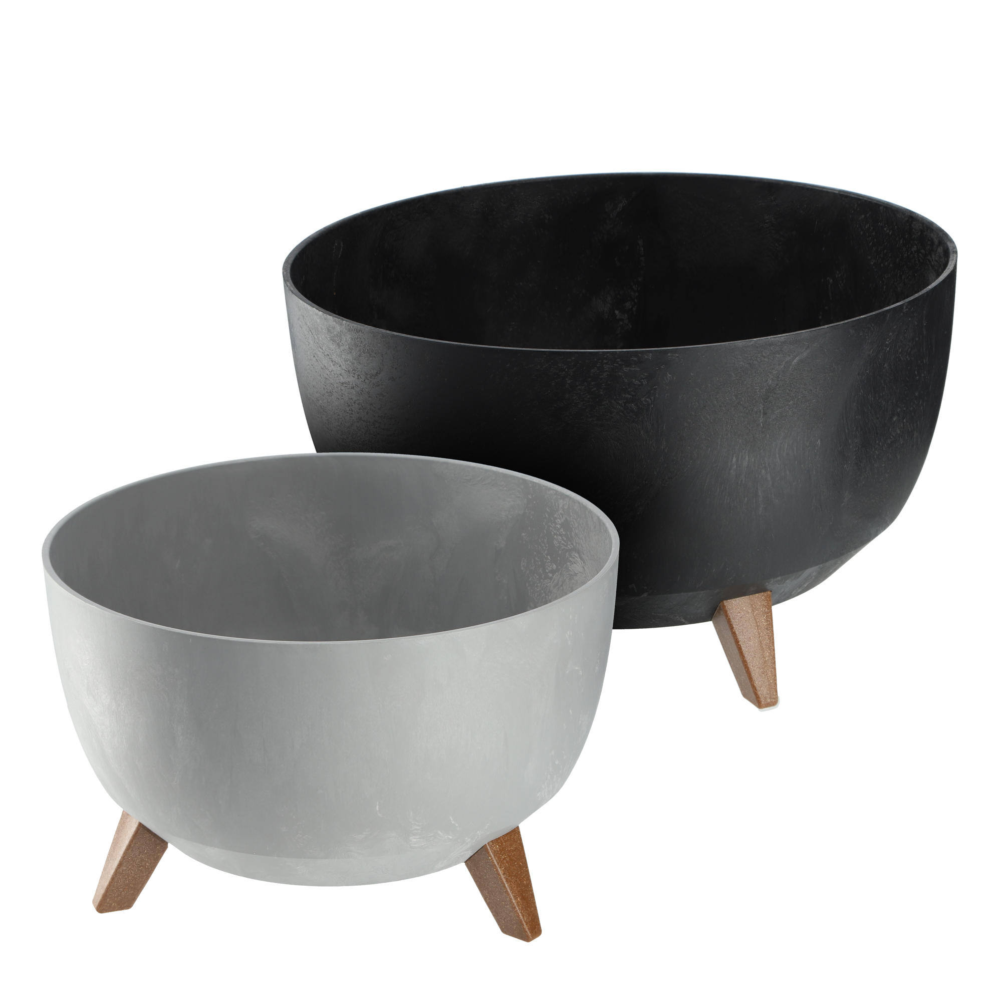 Misa na kwiaty z nóżkami Mably 47 cm szary beton