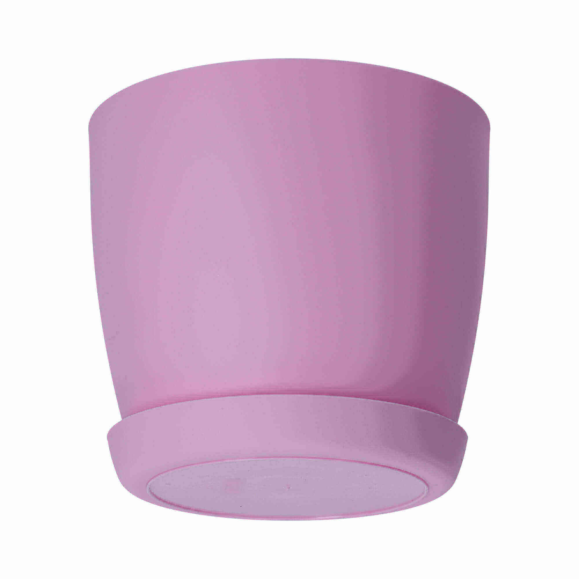 Doniczka Agen z podstawką 18 cm, matowa różowa