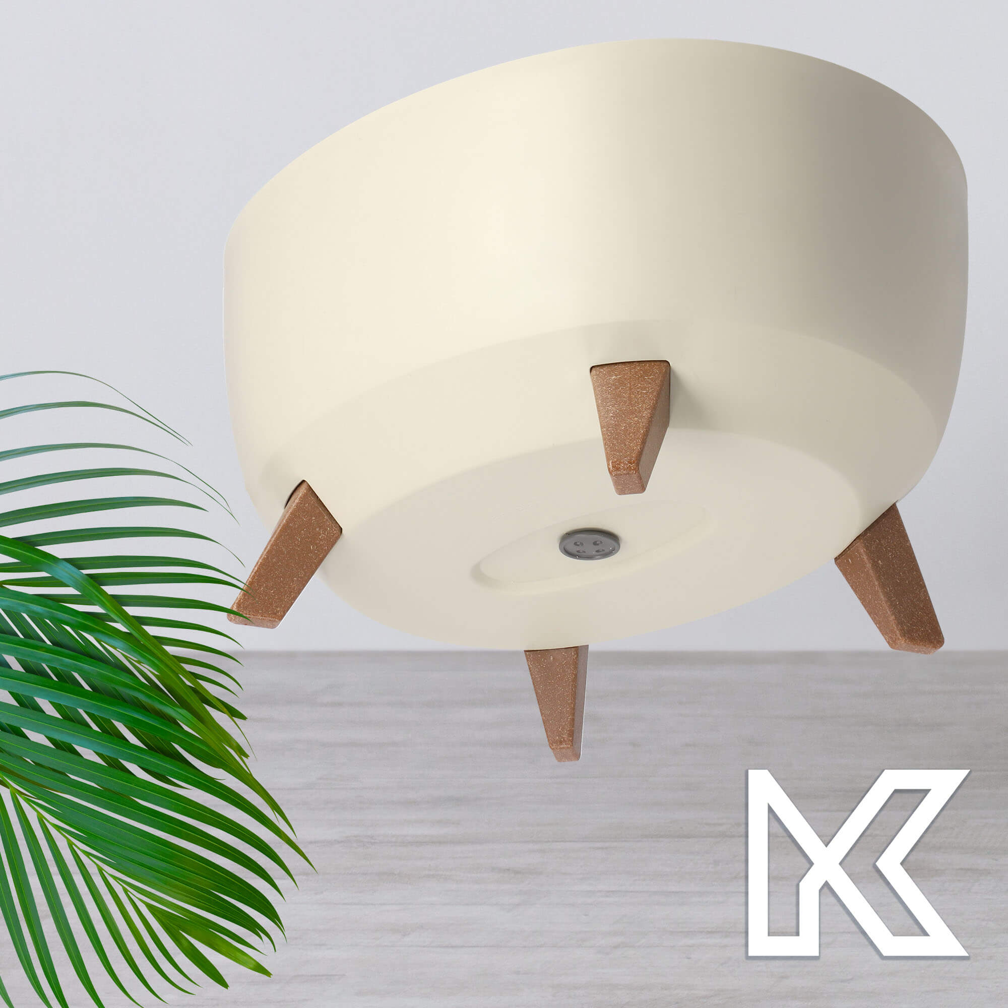 Misa na kwiaty z nóżkami 40 cm, kremowa