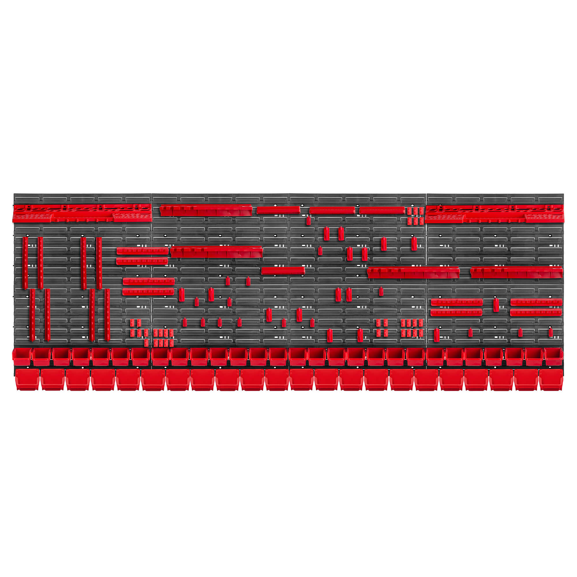 Tablica warsztatowa Lokke 140 elementów 232 x 78 cm, czerwona