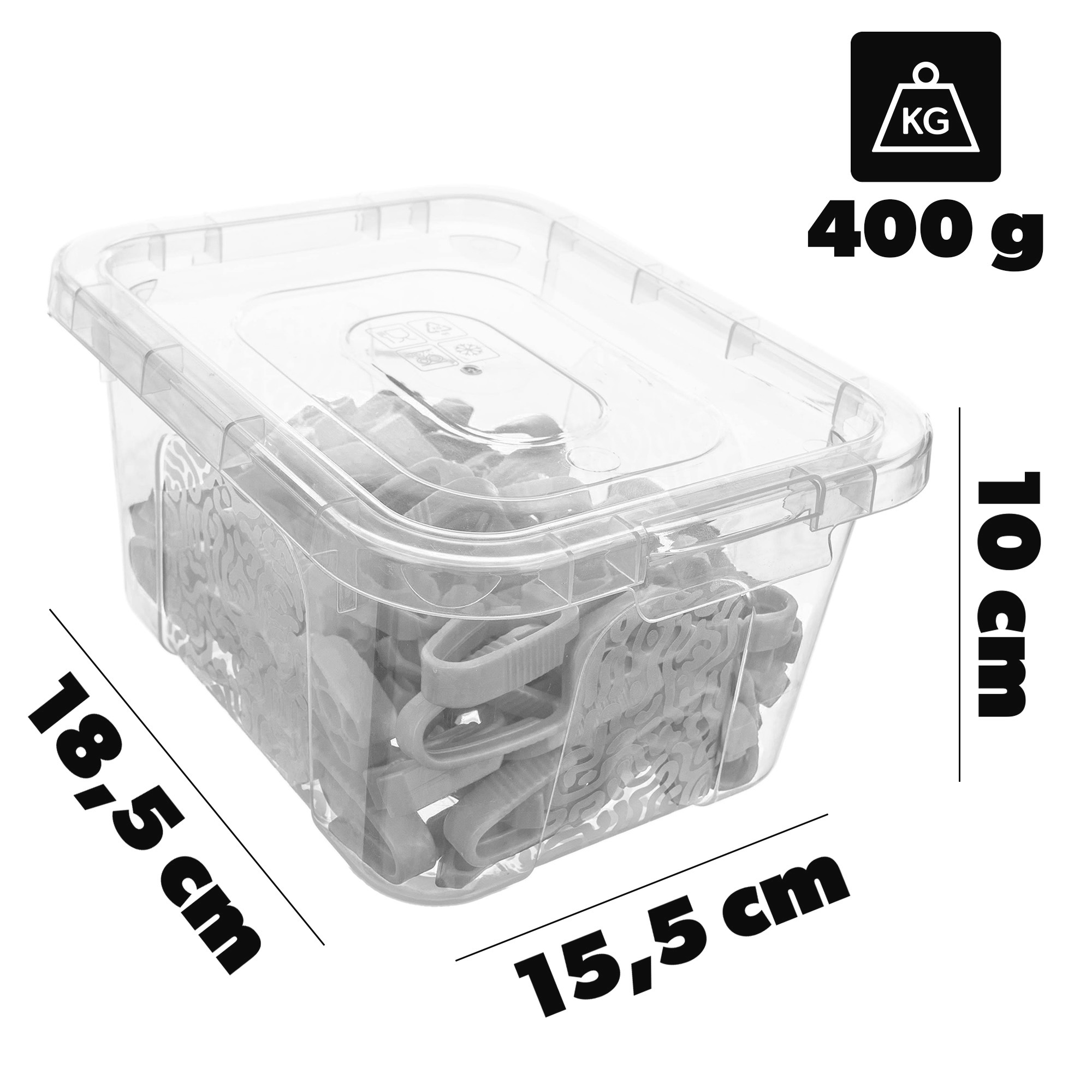 Klamerki na pranie Albet biały 50szt+multibox