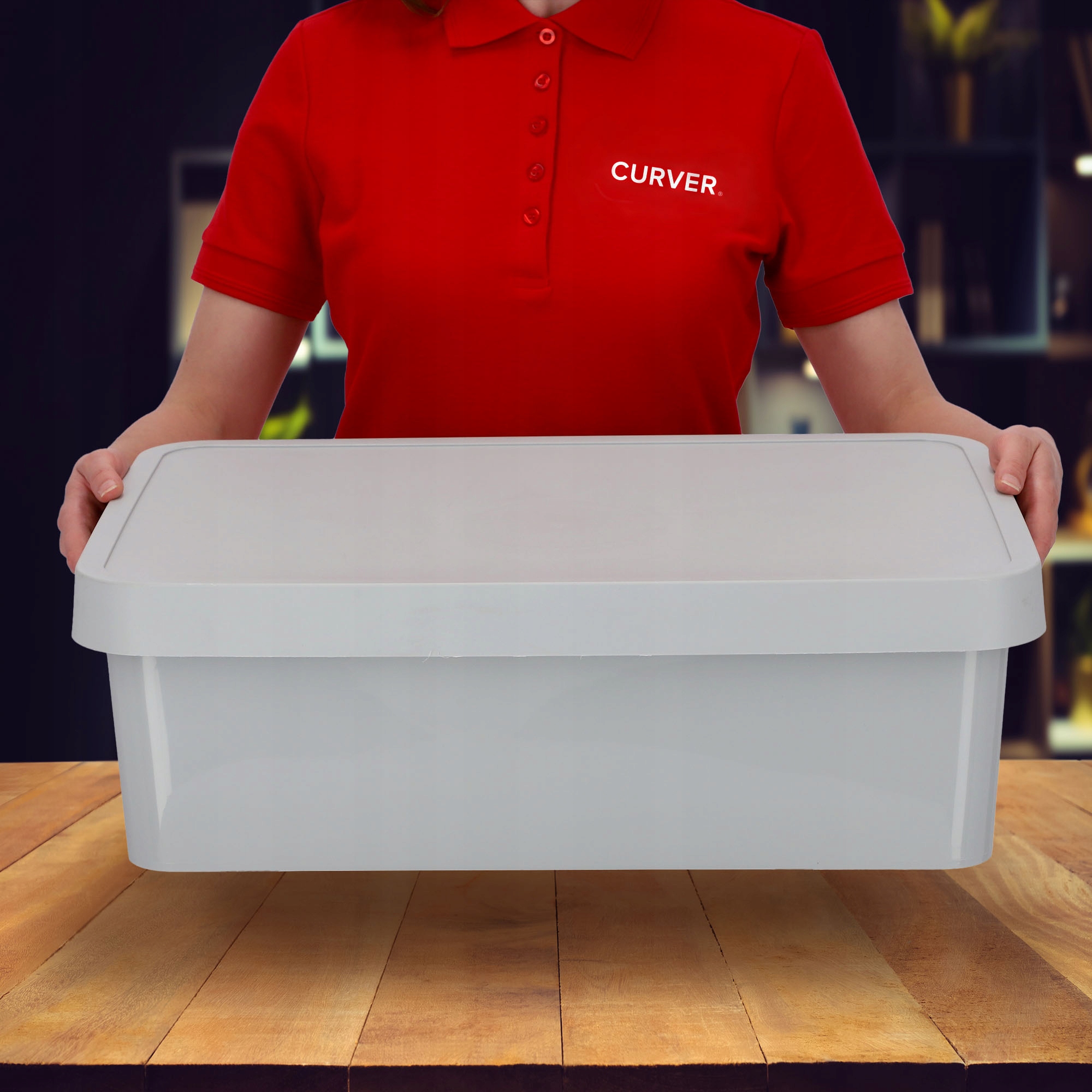 Pudełko do przechowywania Curver 18 x 55 cm, szare