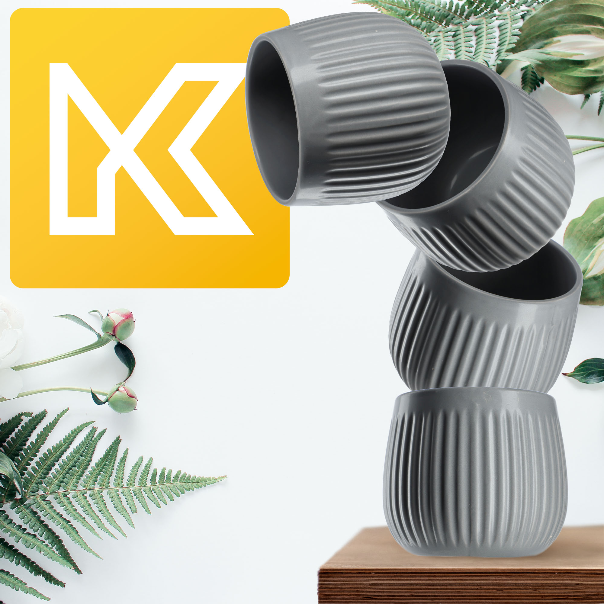 Osłonka ceramiczna Vario 14 cm, szara
