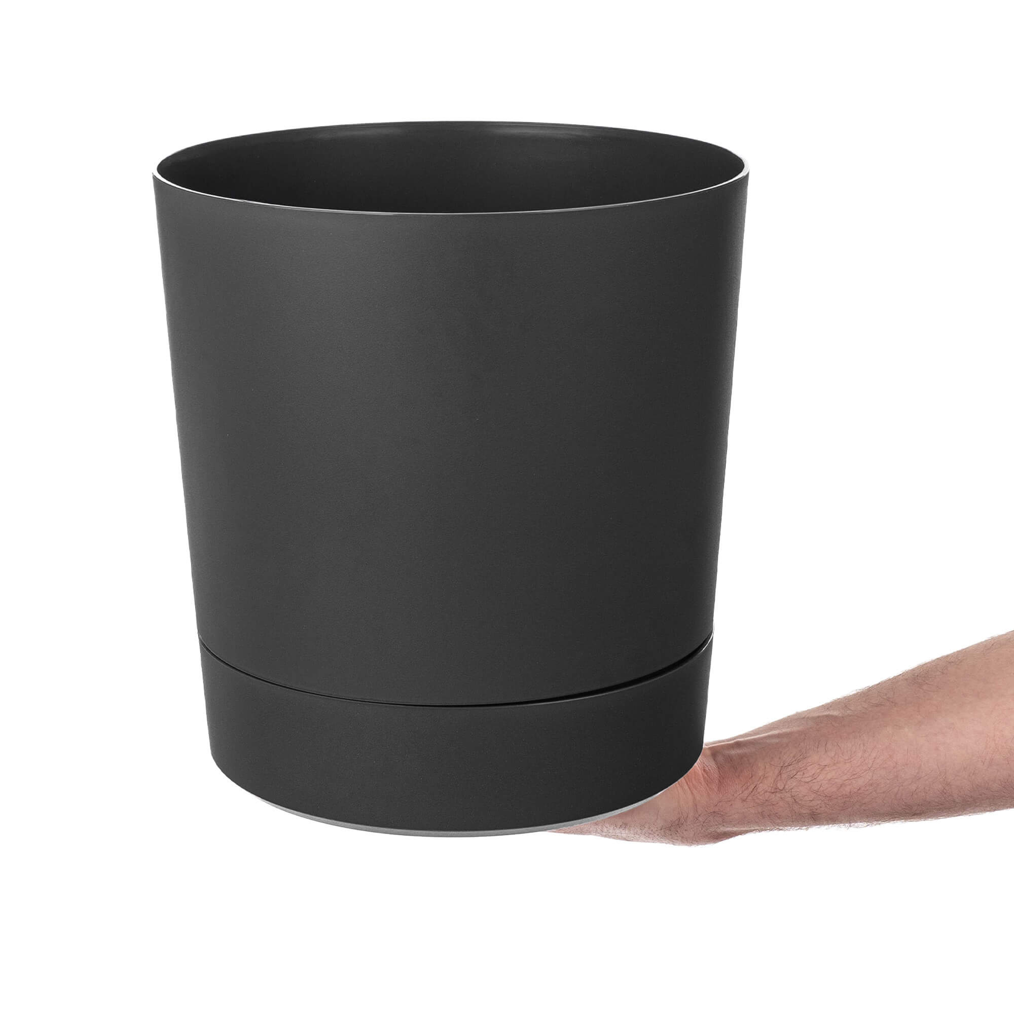Donica z podstawką Verri 27.5 cm czarna