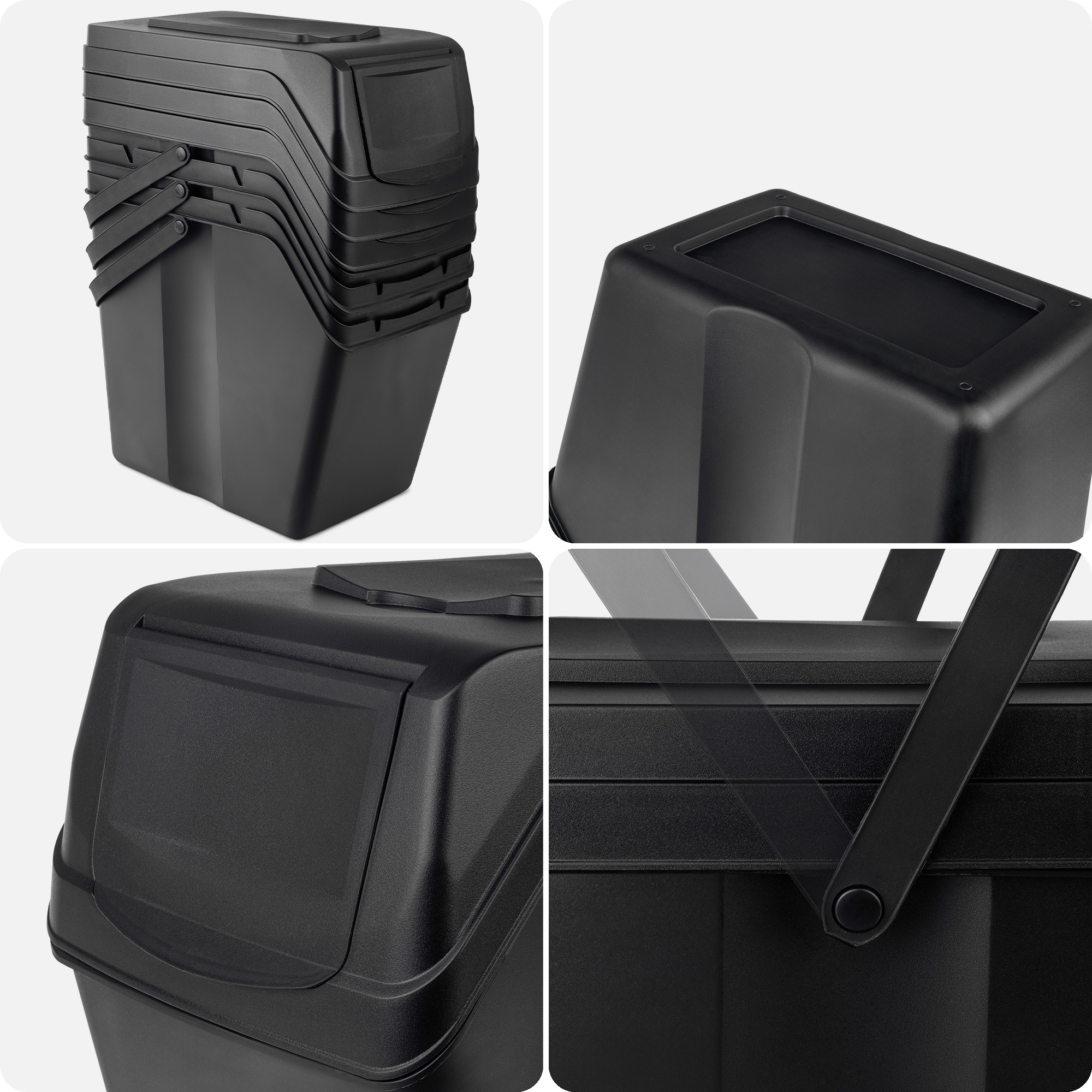 Kosz na śmieci Sornay 3x25 L czarne