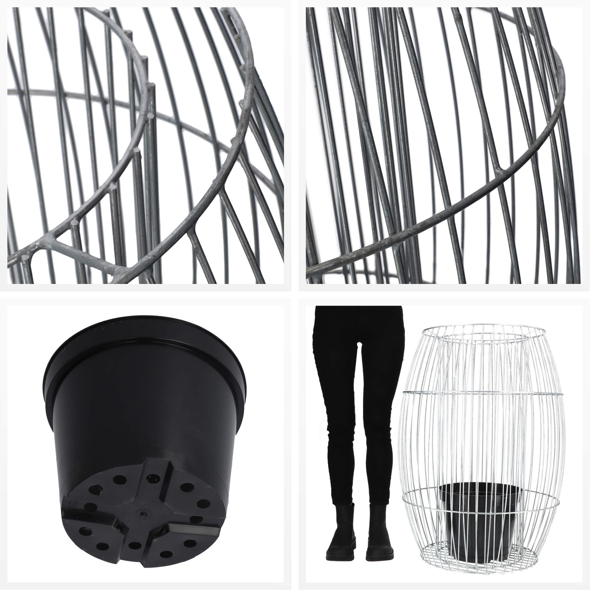 Donica stalowa gabionowa 62 x 84 cm