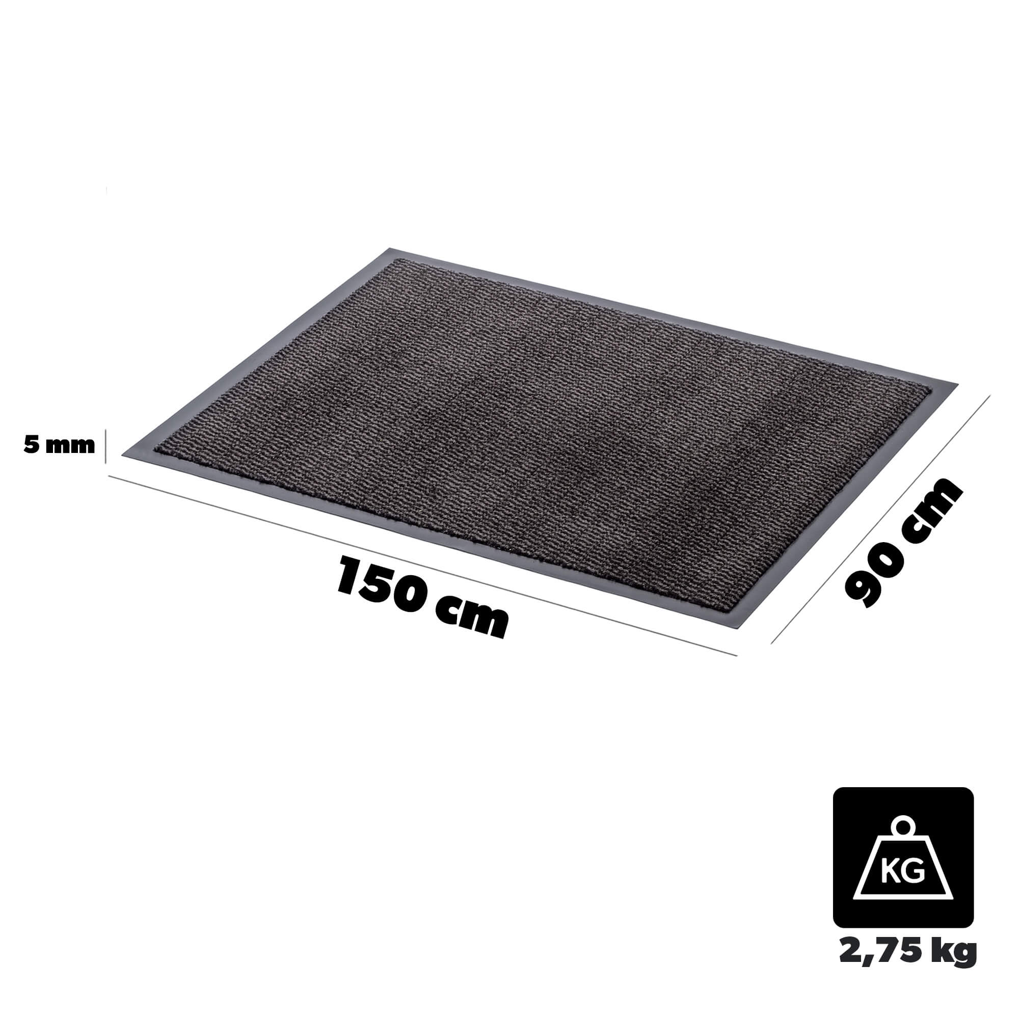 Wycieraczka pod drzwi Carnate 90x150cm, antracyt