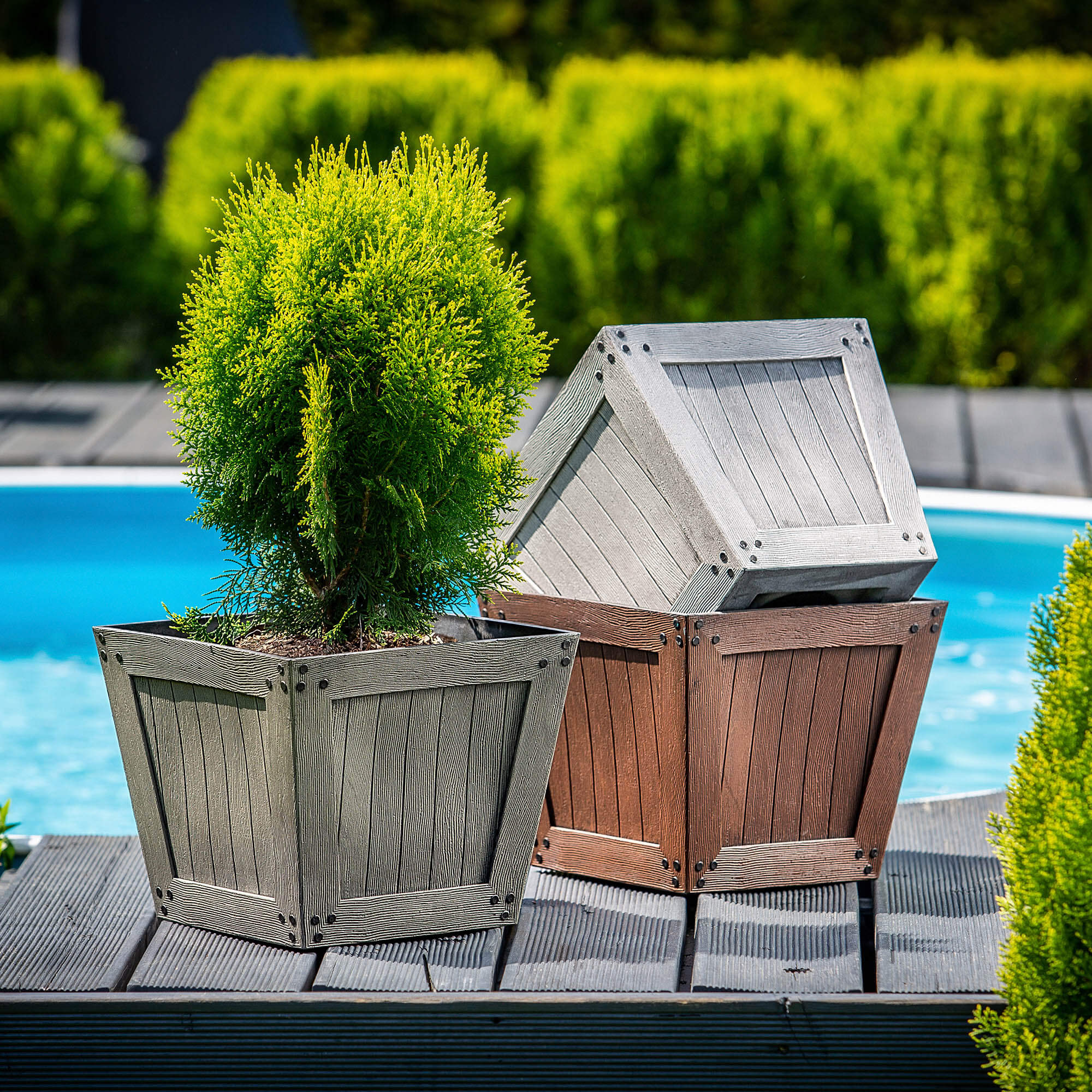 Donica balkonowa Sori 30 x 25 cm, ciemny szary