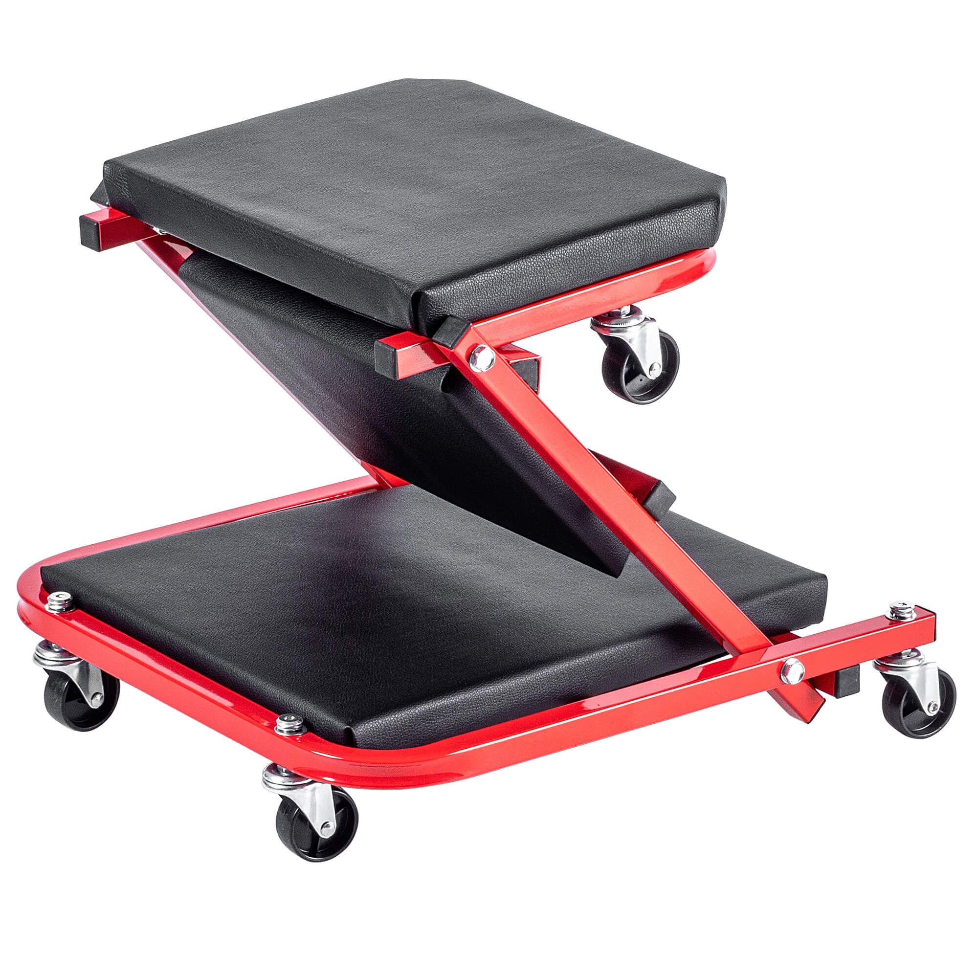 Składane siedzisko warsztatowe Auxon 91 x 42 cm czarno-czerwone