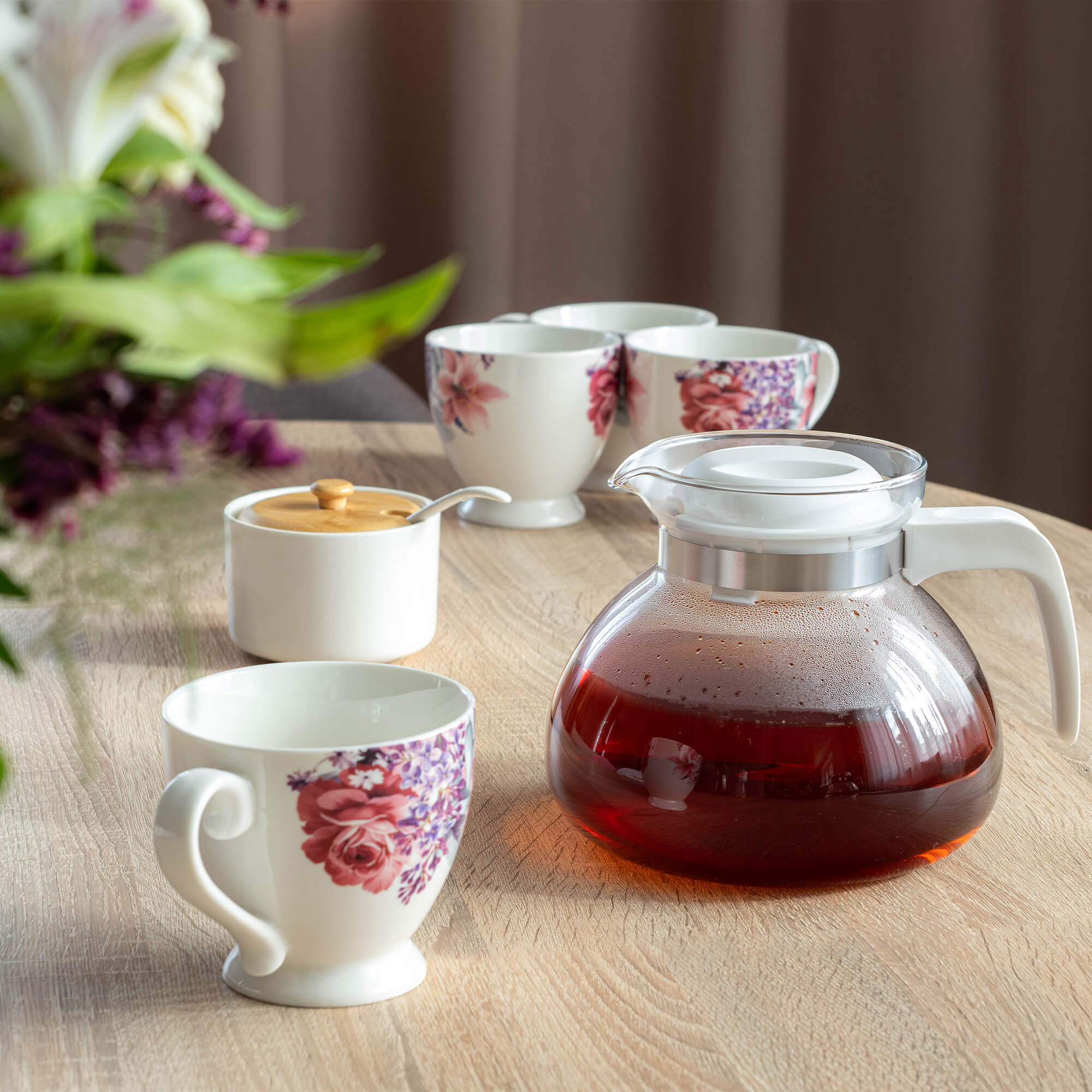 Dzbanek żaroodporny Flond, 1,7L, biały