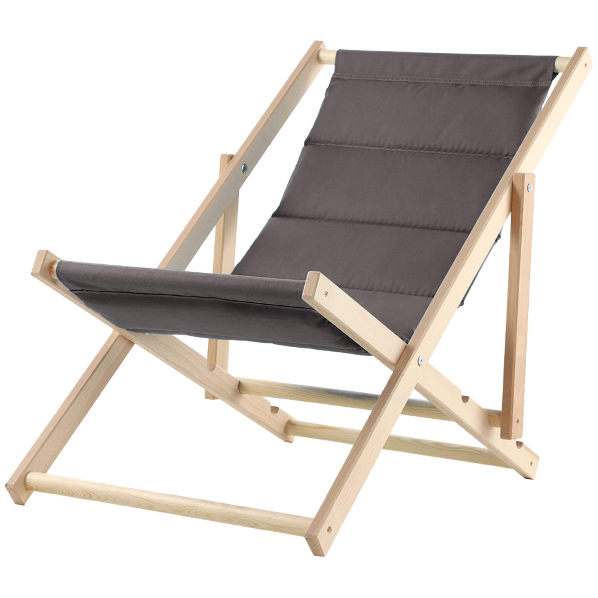 Leżak drewniany Troia, szary