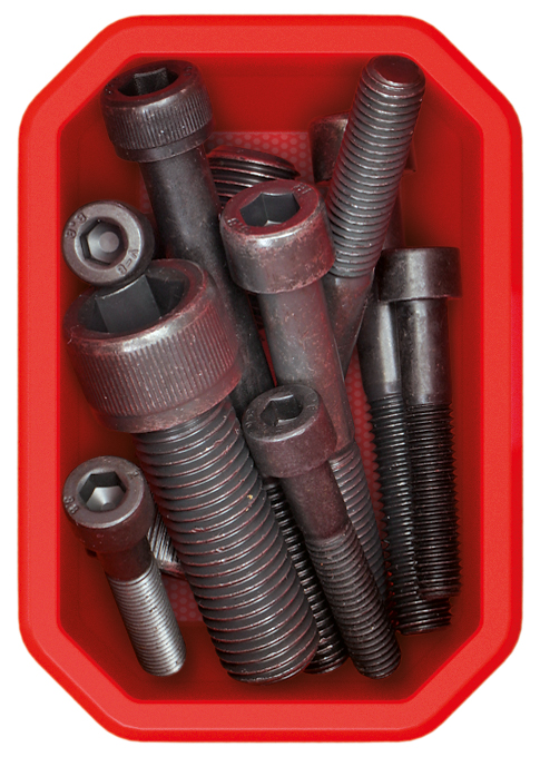 KISTENBERG Zestaw Kubeczków warsztatowych Titan 11 - KTIS11 - czerwony