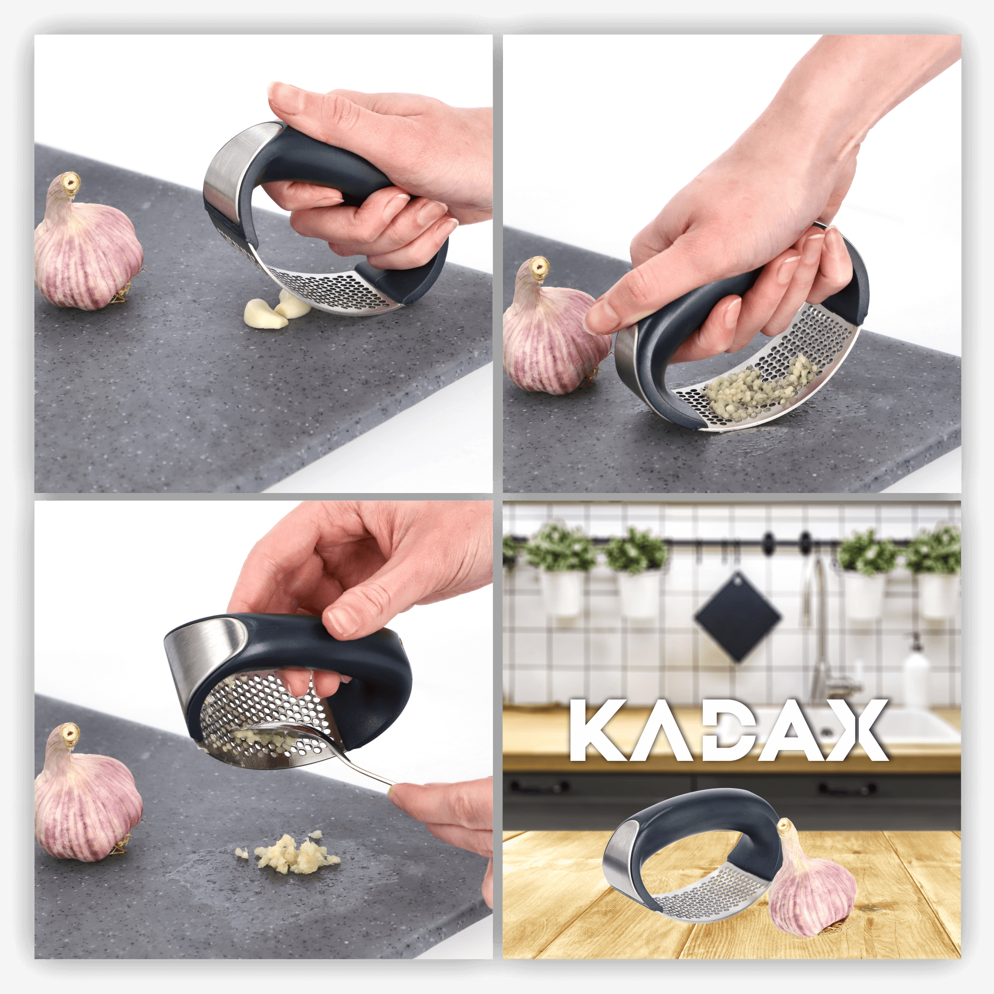 Ręczny wyciskacz do czosnku z wygodnym uchwytem