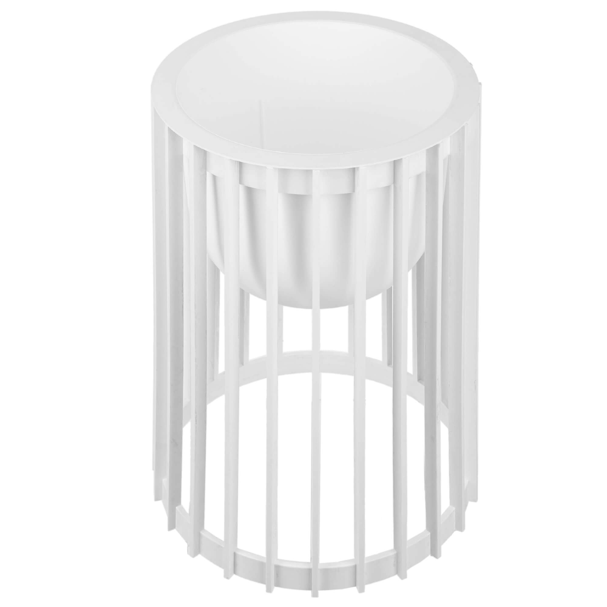 Kwietnik dwustronny Aytre 40 cm biały + wkład