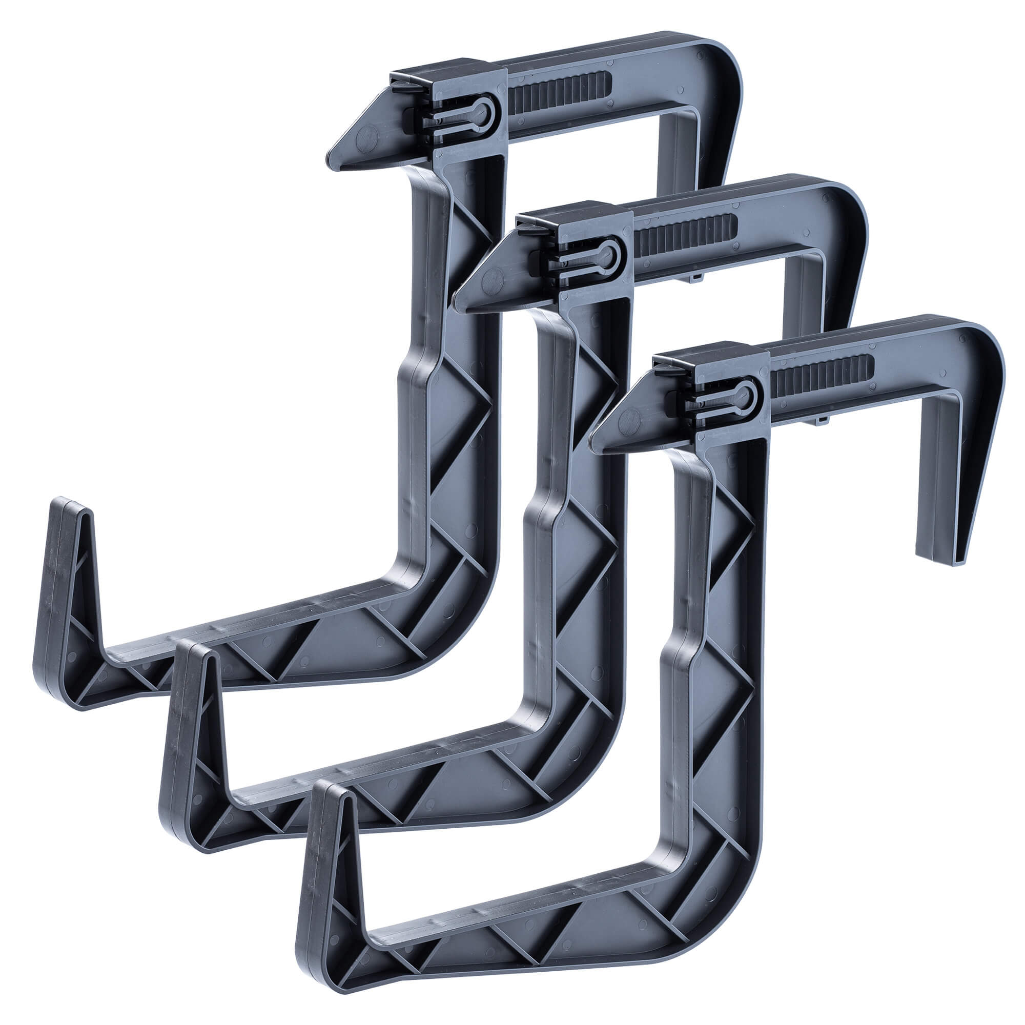 Doniczka balkonowa z uchwytami Trani 80 cm, grafit