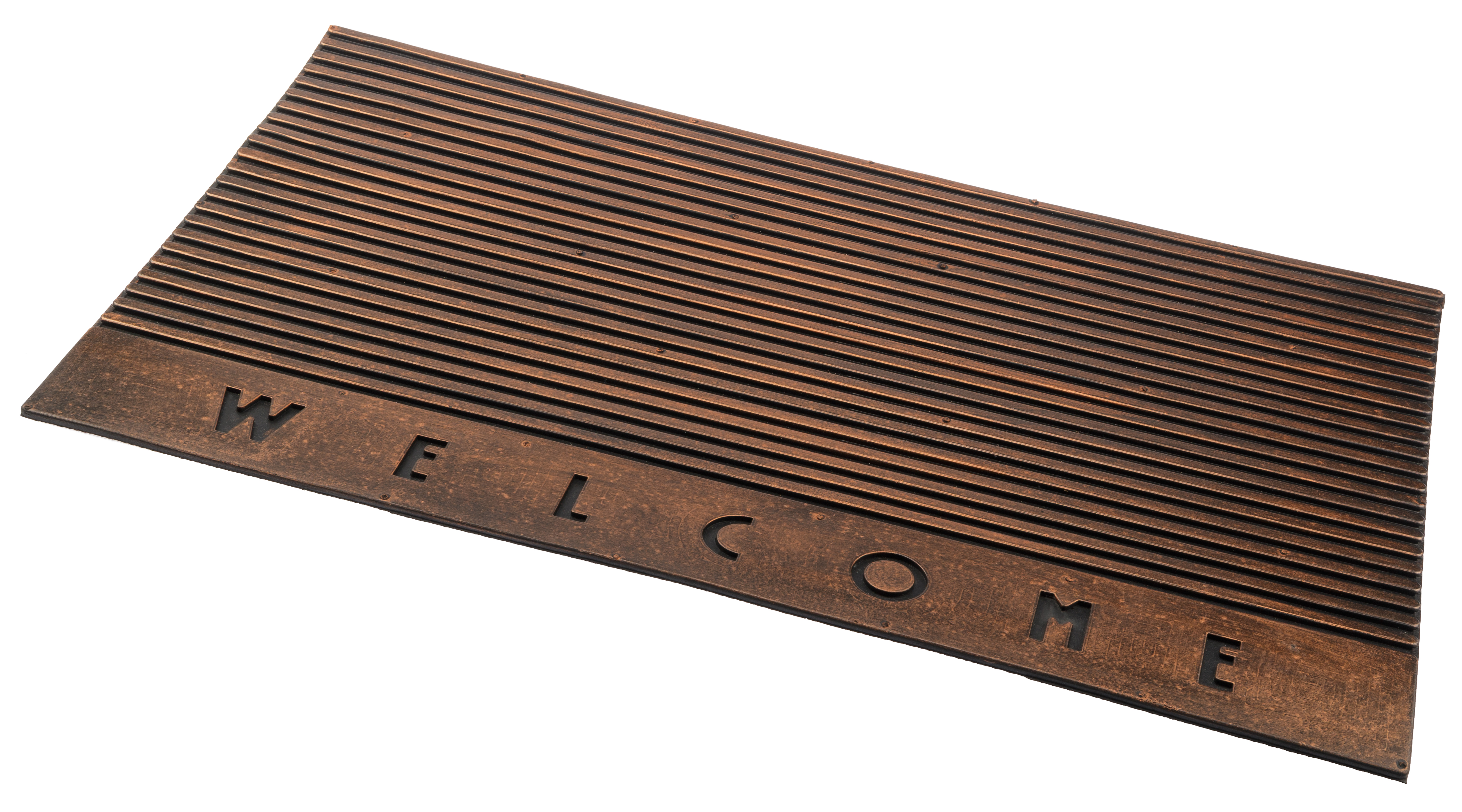 Wycieraczka gumowa „Welcome" 75 x 45 cm, brązowa