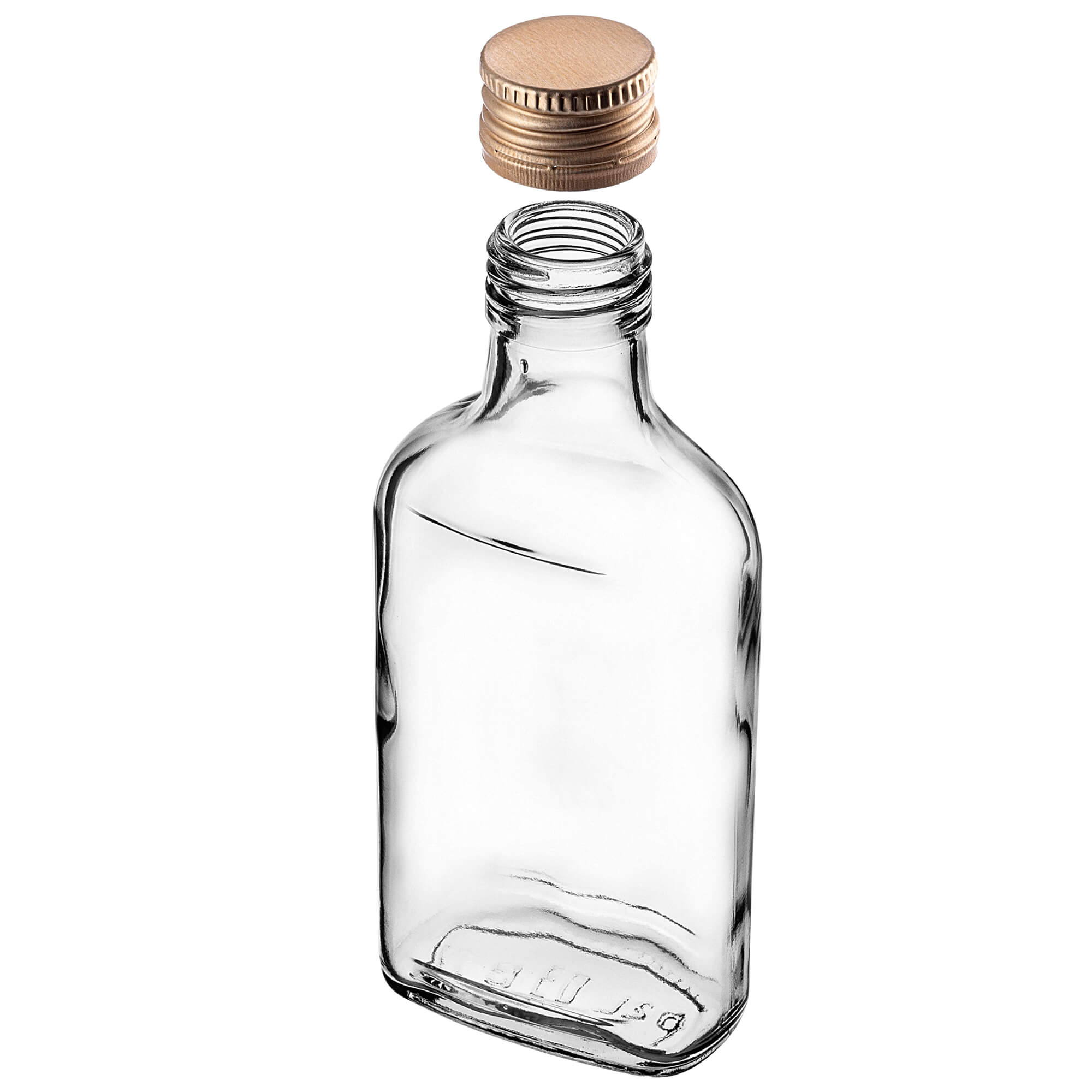 Butelka piersiówka Viane 200ml ze złotą zakrętką 5 szt.
