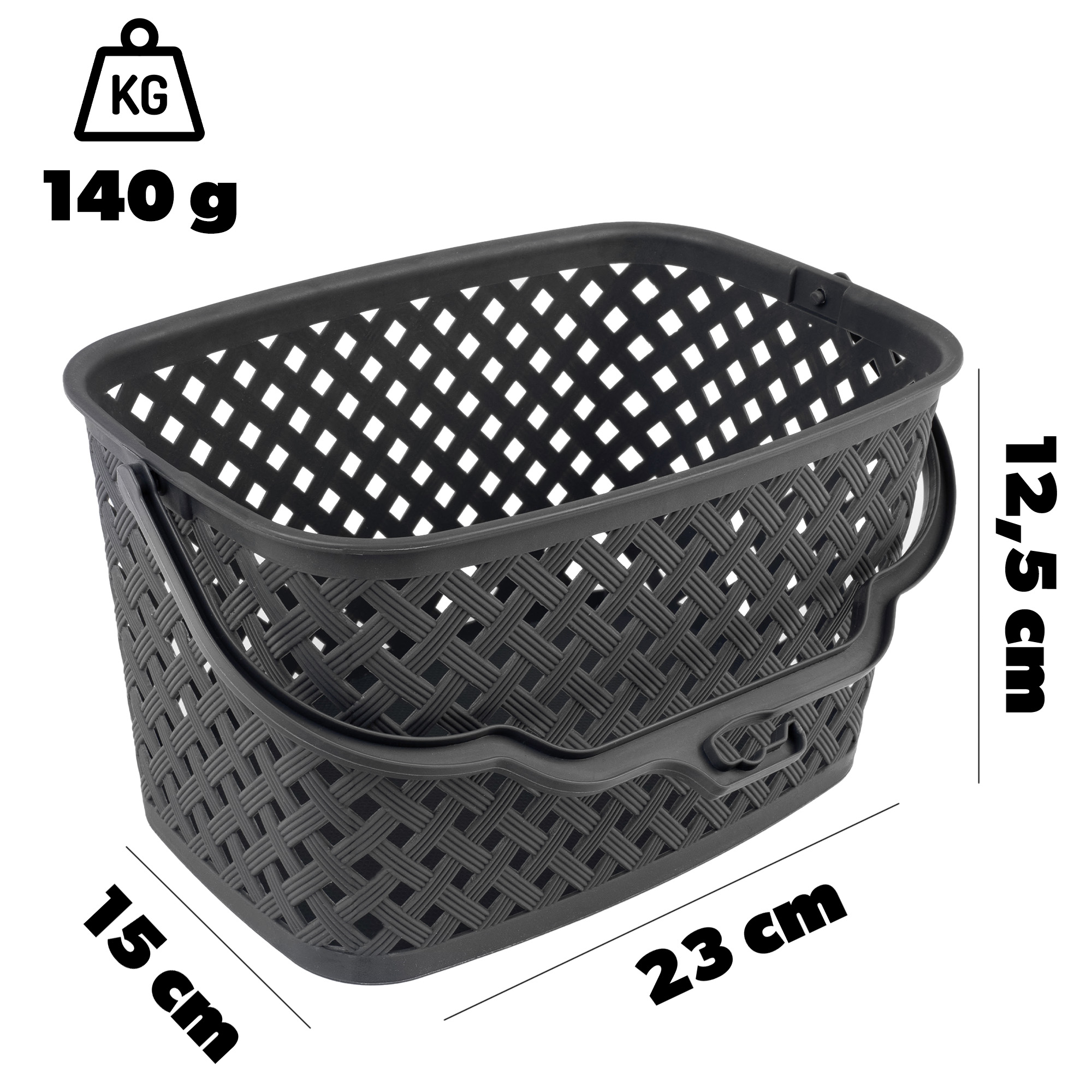 RAVI Koszyk Rattan na klamerki do bielizny