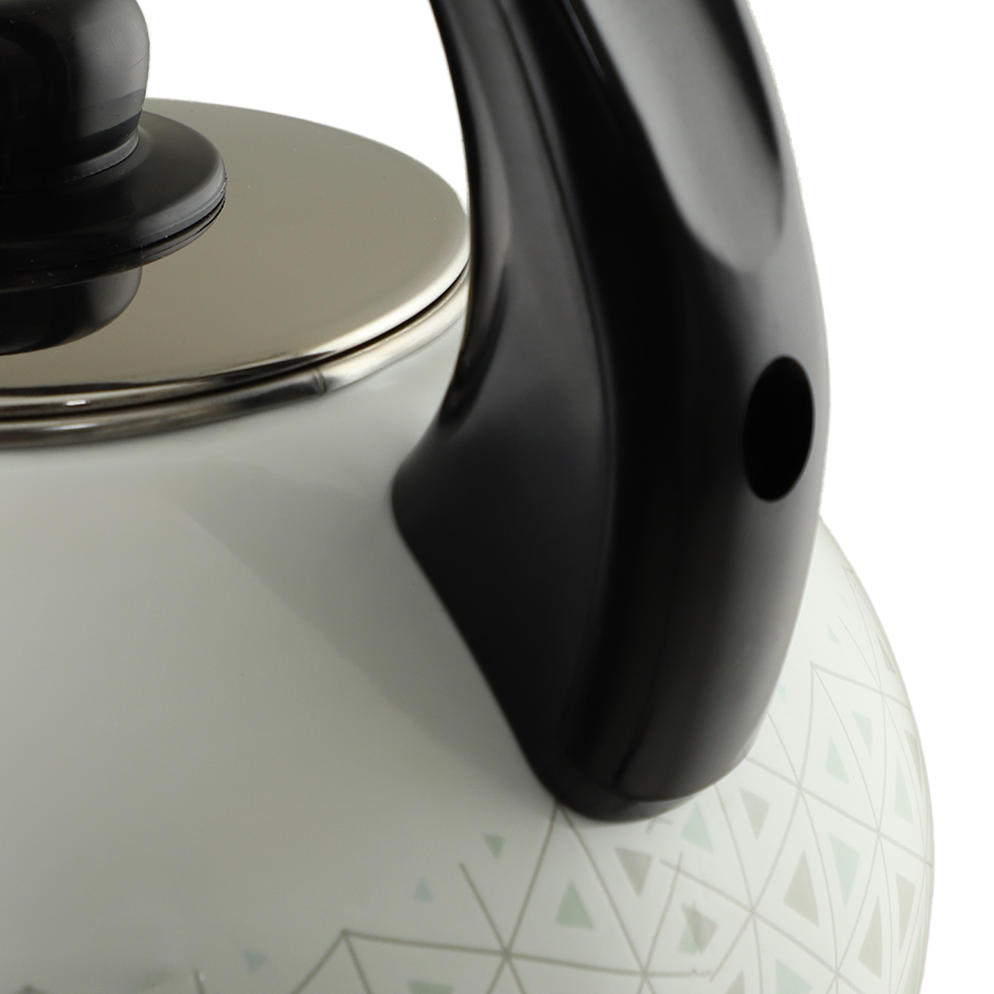 Czajnik emaliowany Melay z gwizdkiem 2,5L "Trójkąty"