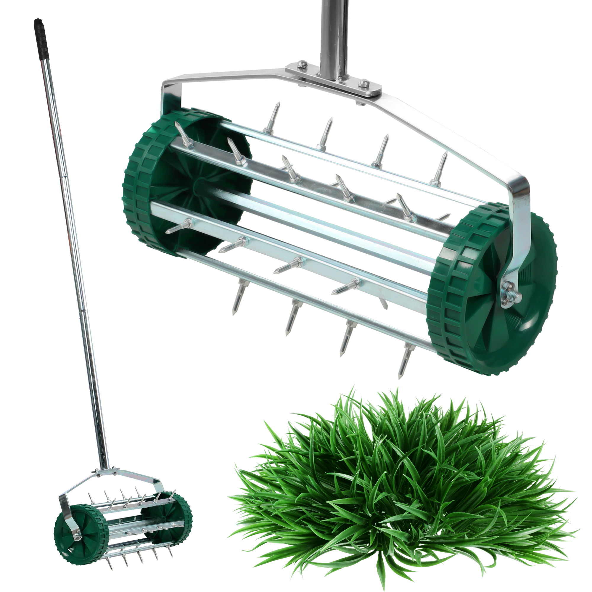 Ręczny aerator do trawy Udel, zielony