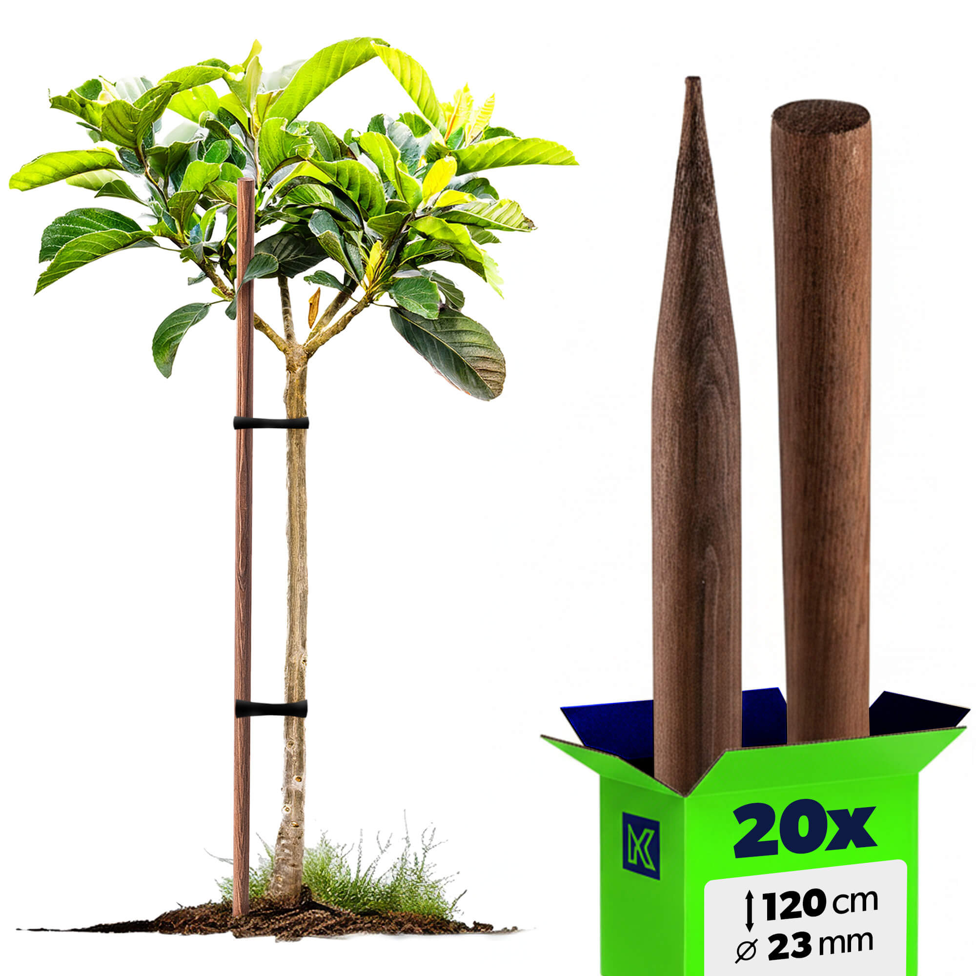 Podpora do roślin drewniana Utre palik impregnowany 23 mm x 120 cm 20 szt.