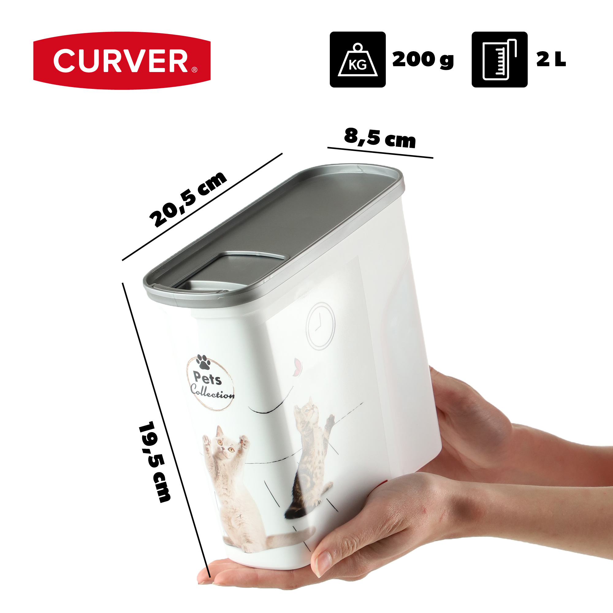 Pojemnik na karmę dla kota Curver Pet Life 2L