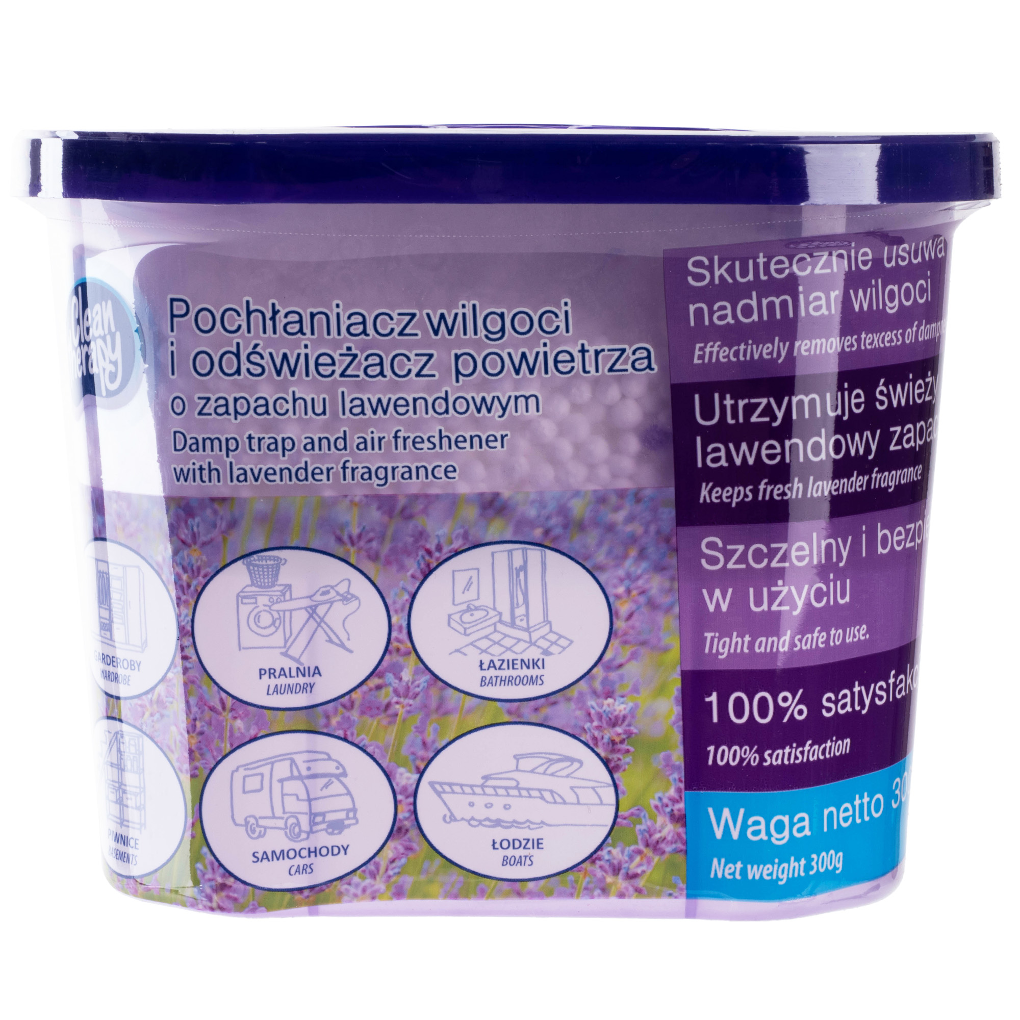 Pochłaniacz wilgoci RAVI lawendowy 300g