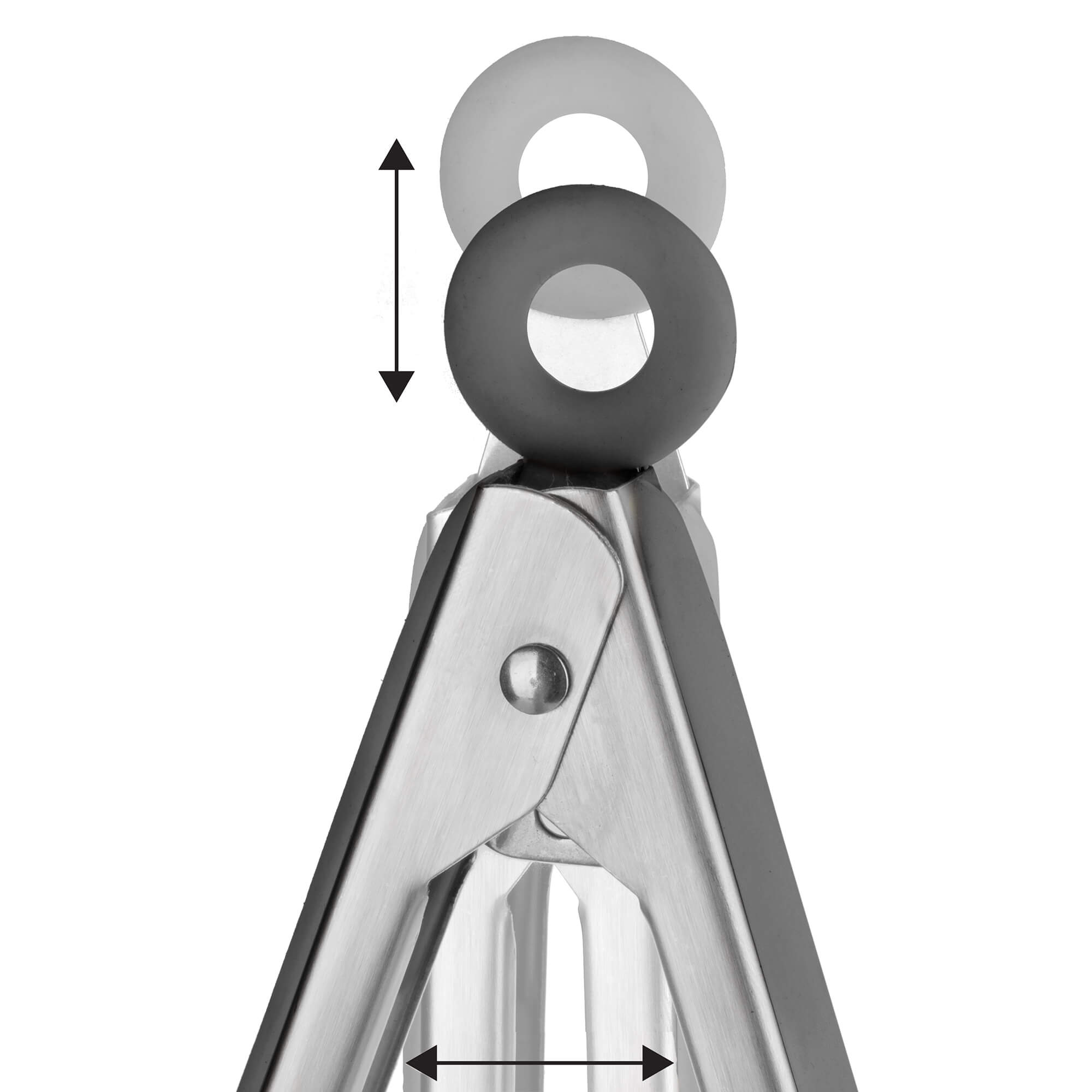 Szczypce kuchenne do potraw Trepuzzi 26 cm, czarne