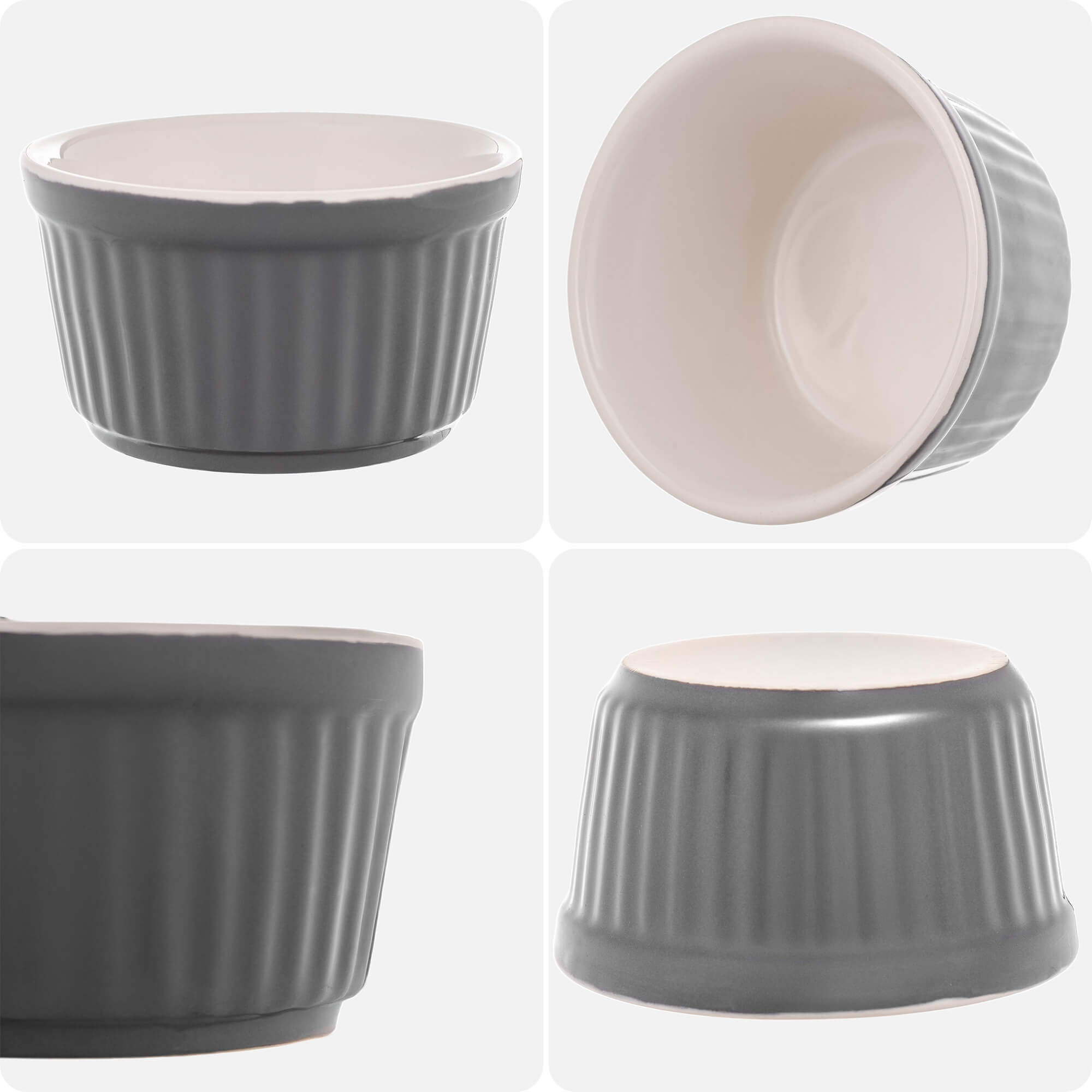 Naczynie ceramiczne do zapiekania Maes 9 x 5 cm szare 1 szt.