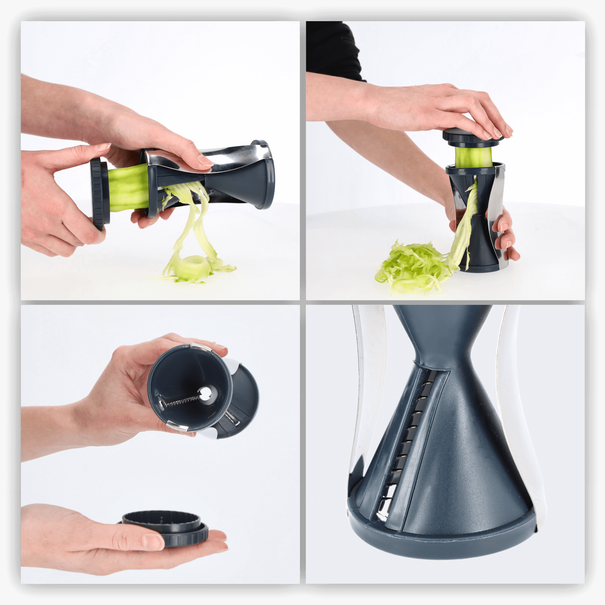 Plastikowa temperówka do warzyw 13 cm, szara