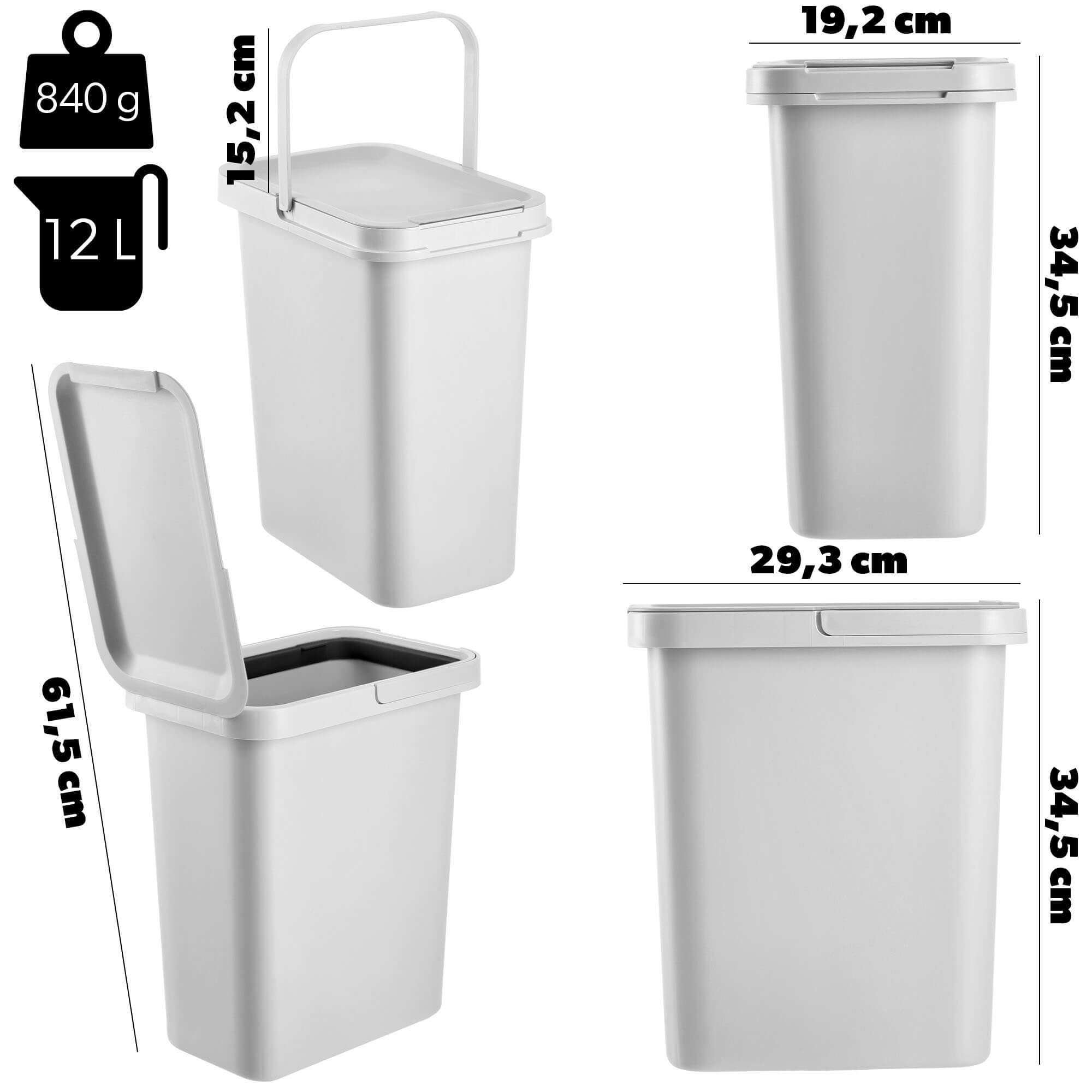 Kosz na śmieci Franey 12L popiel