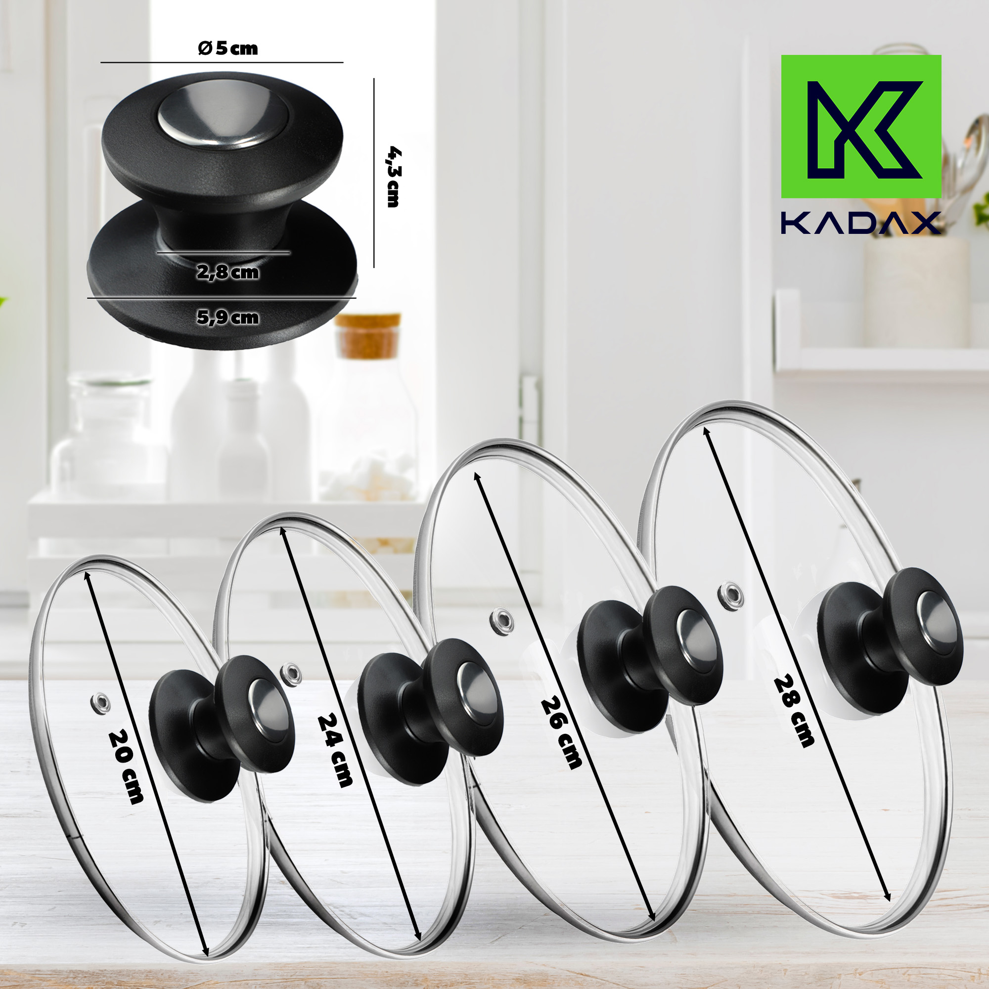 Zestaw pokryw żaroodpornych Barletta 20,24,26,28 cm