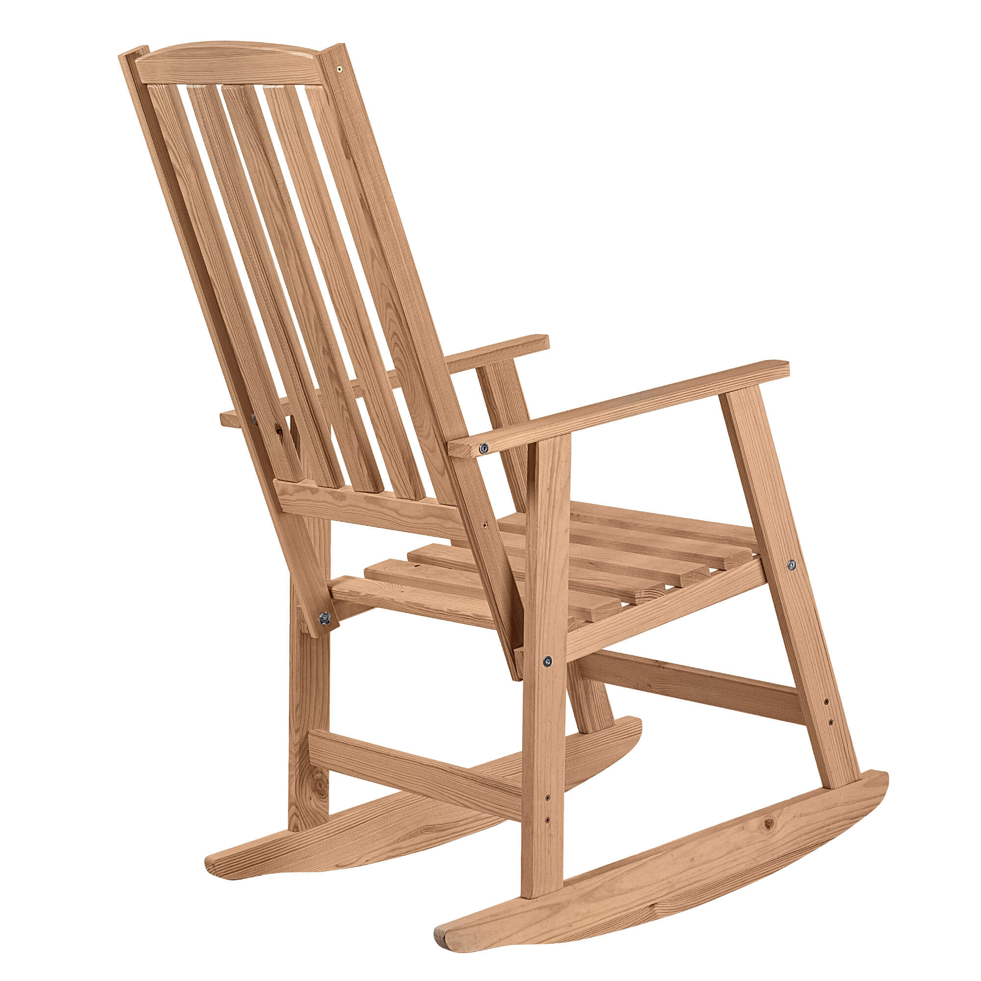 Fotel drewniany bujany Crenay złoty dąb